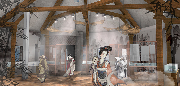 View to the exhibition area