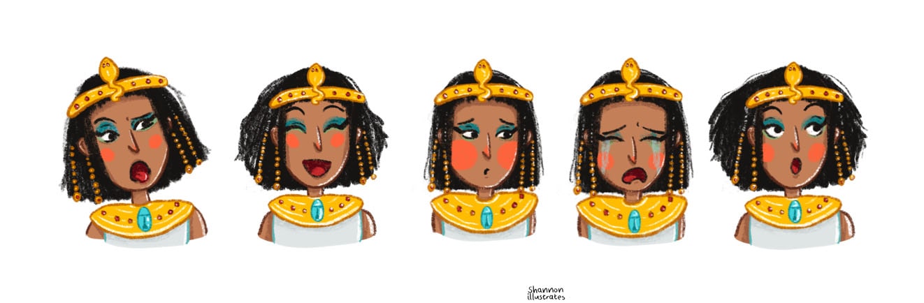 Stylised facial expressions