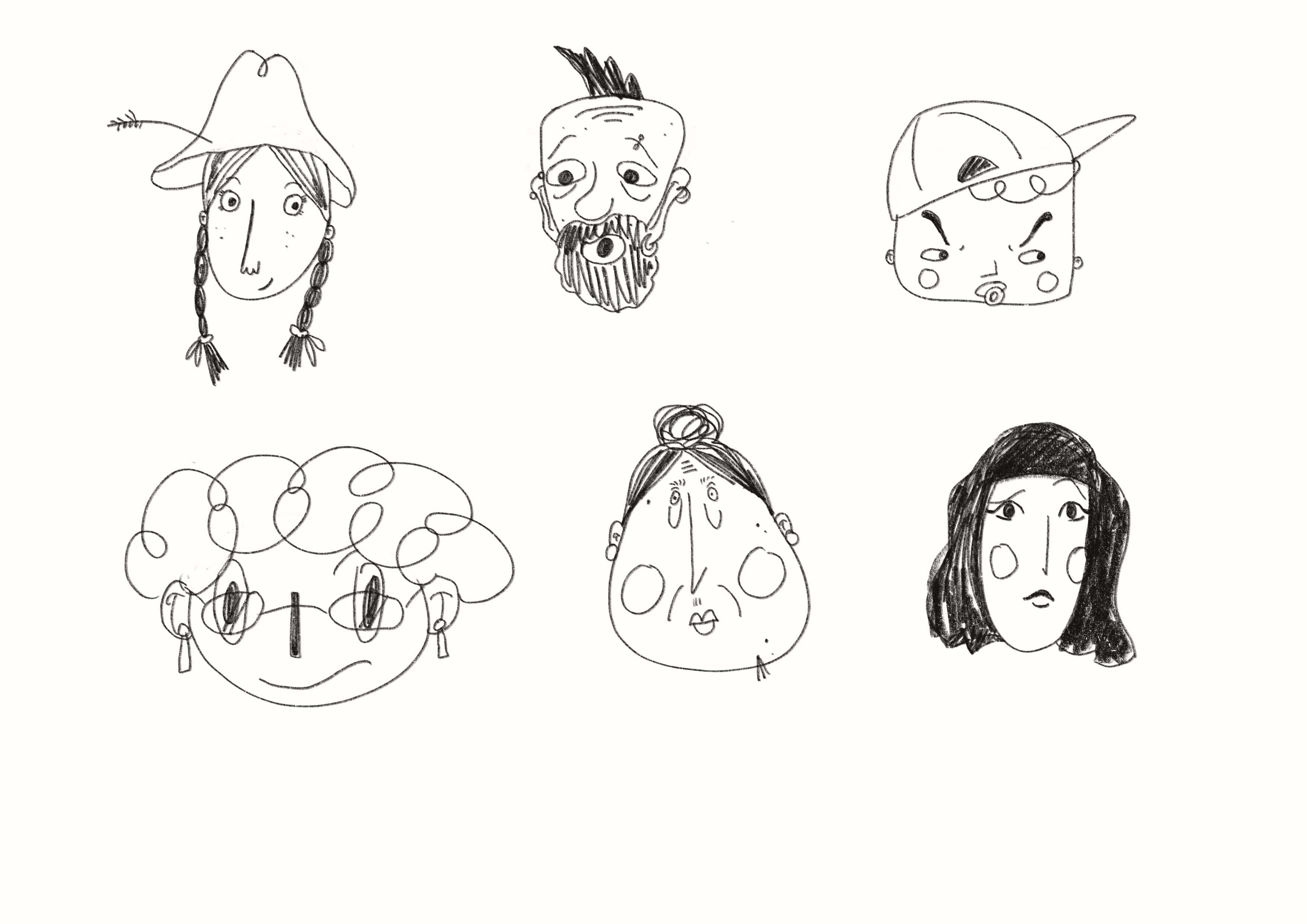 shape and expressions practice sketches