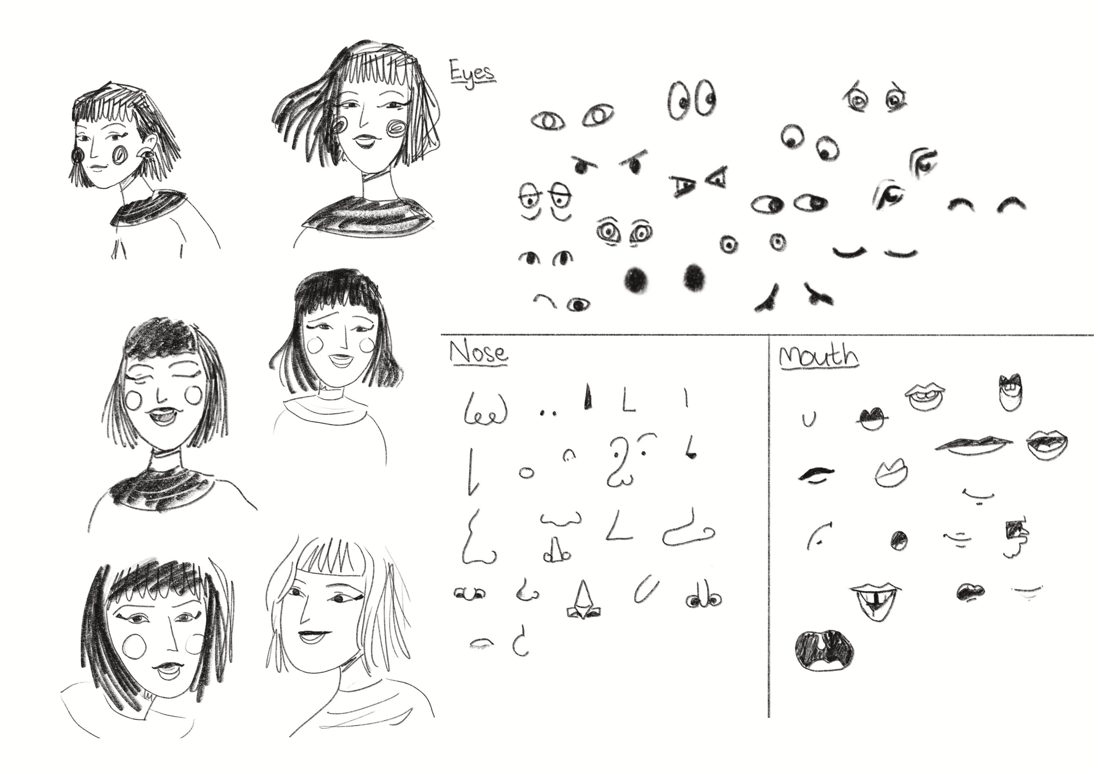 Happy emotions and styled features
