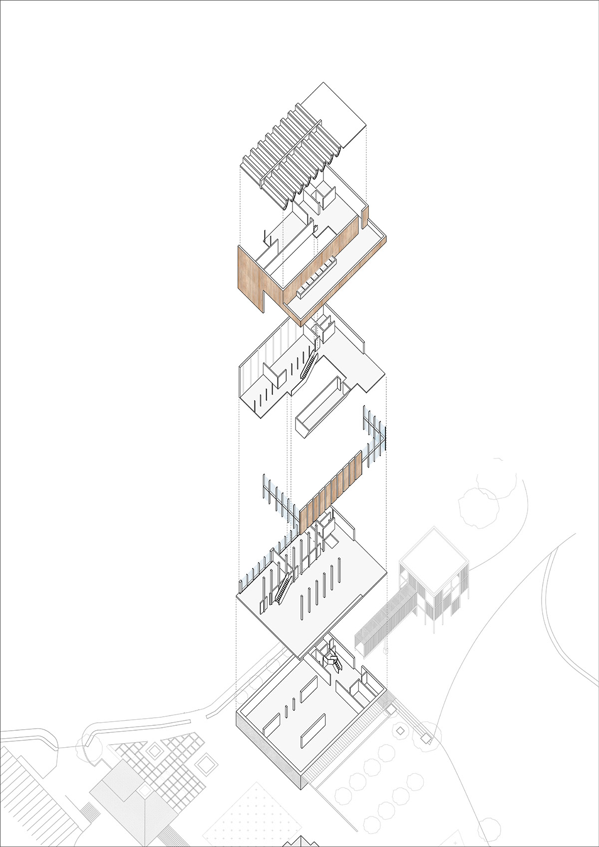 exploded diagram of building structure