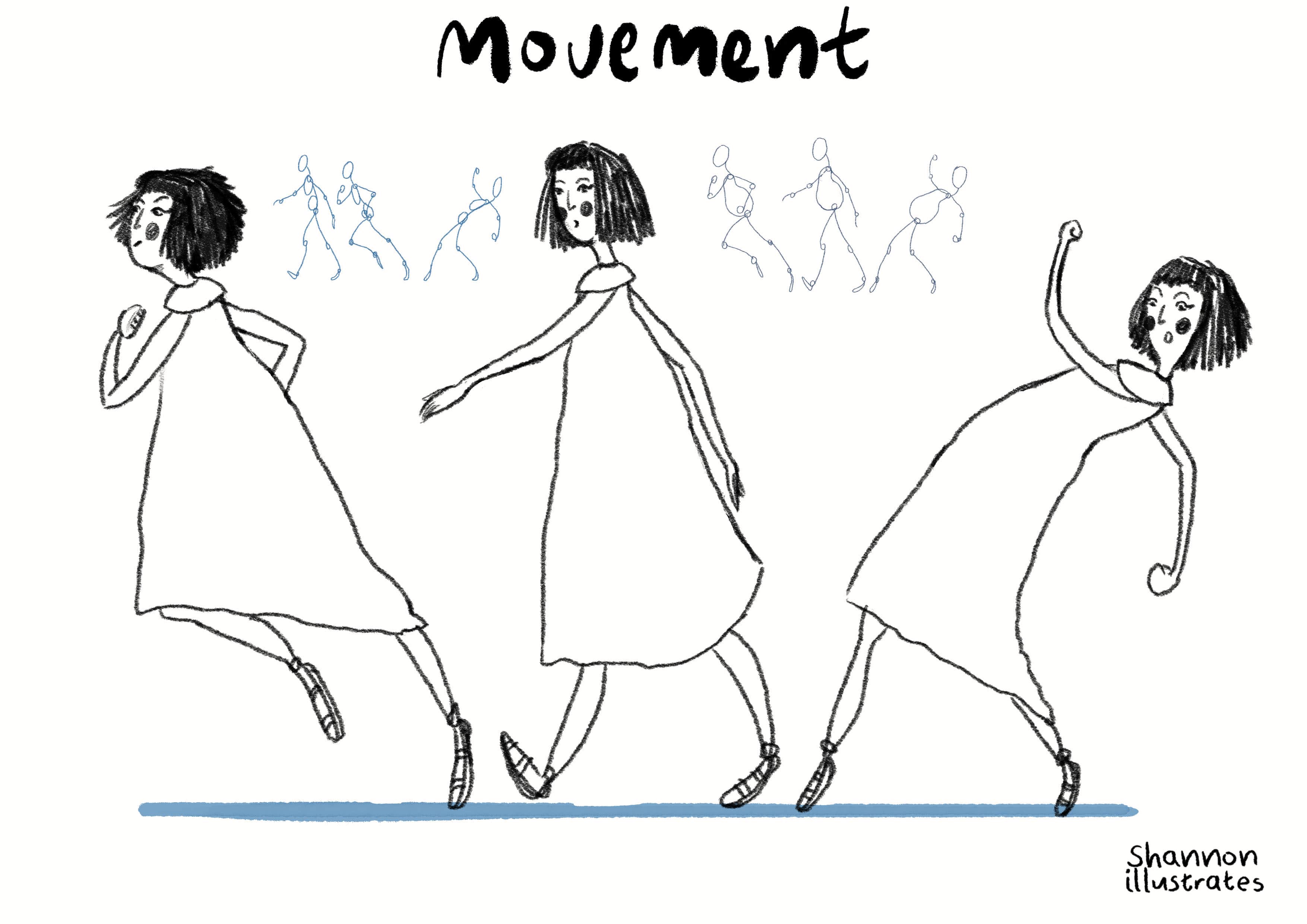 sketchbook page Movement