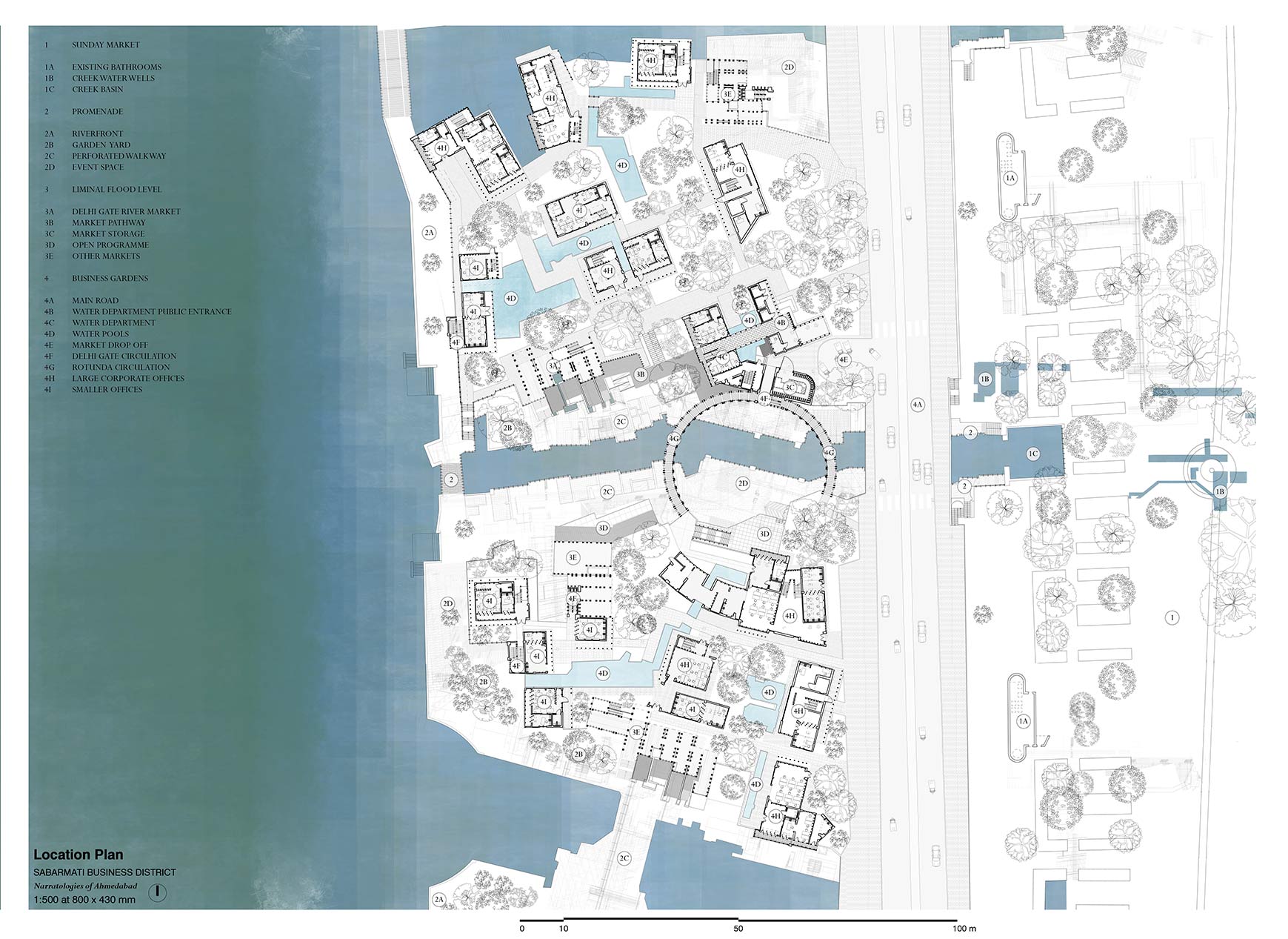 Sabarmati Business District Location Plan 1:500