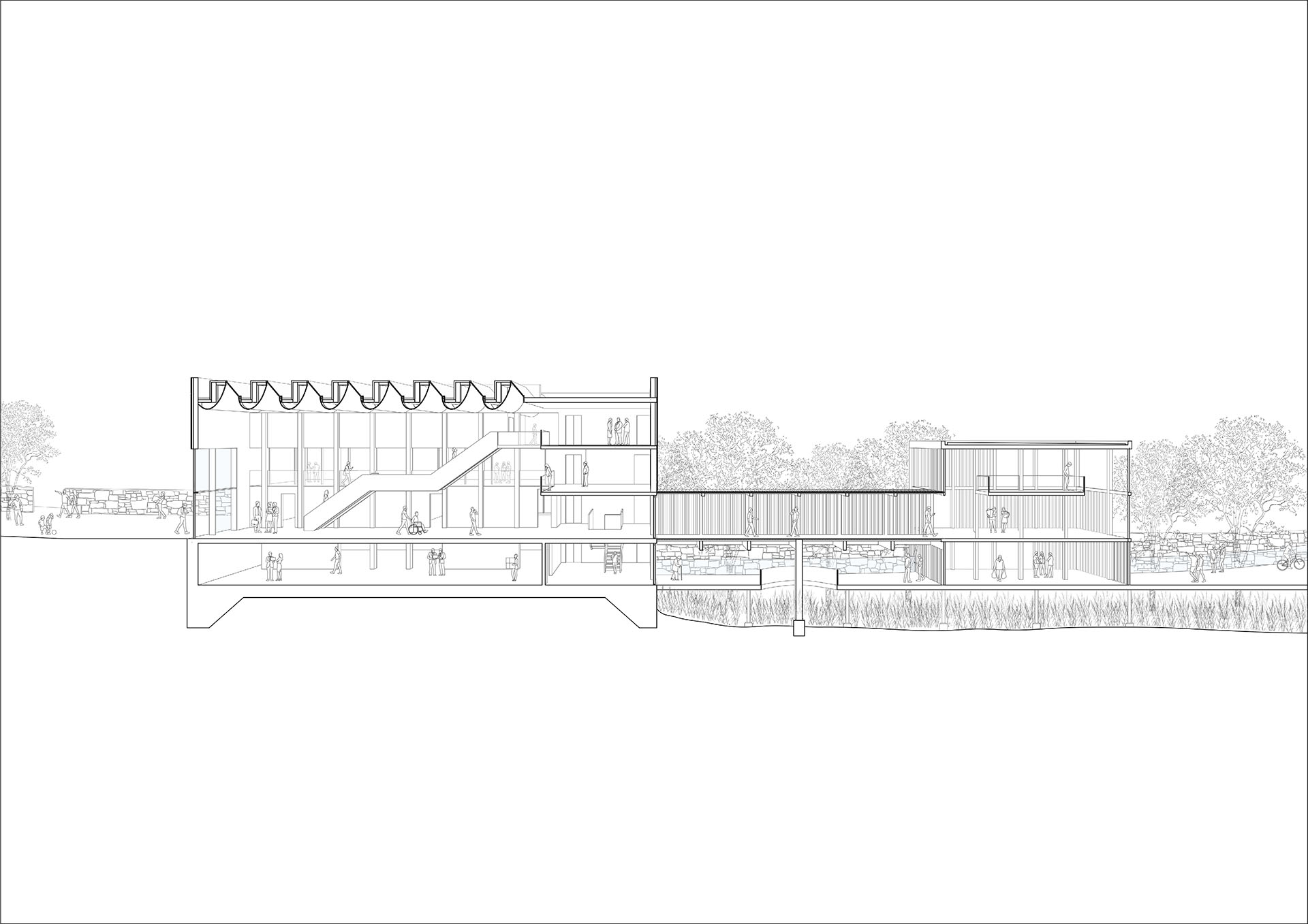 Section A-A Line drawing