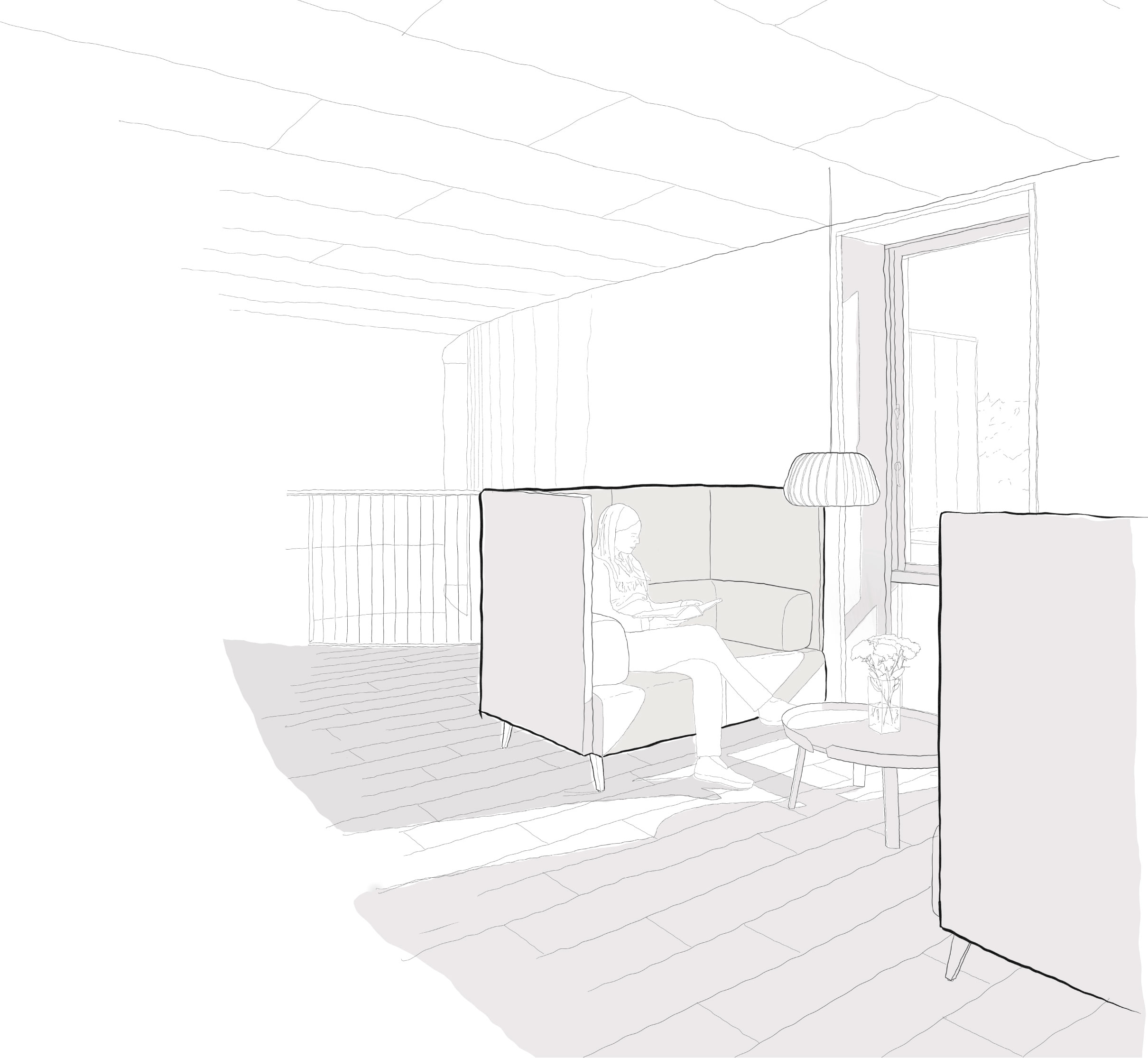 'Moment drawing' - Urban Hospice by NORD Architects