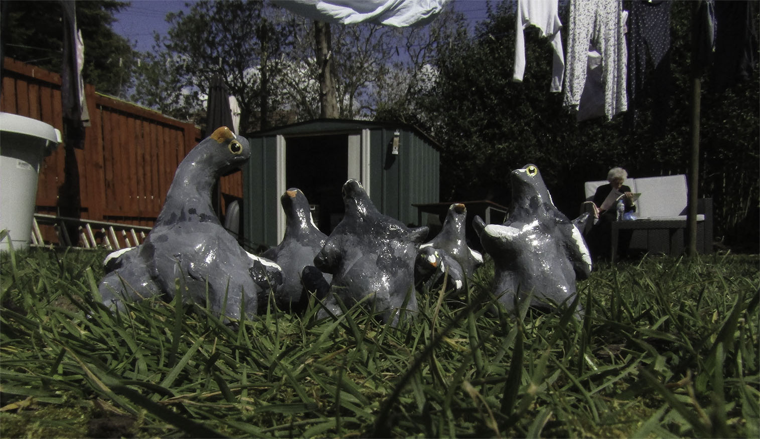 Oddballs, 2021, Clay, Acrylic Paint, Varnish 