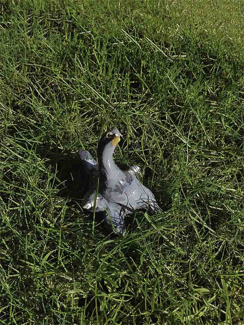 2021, Clay, Acrylic Paint, Varnish