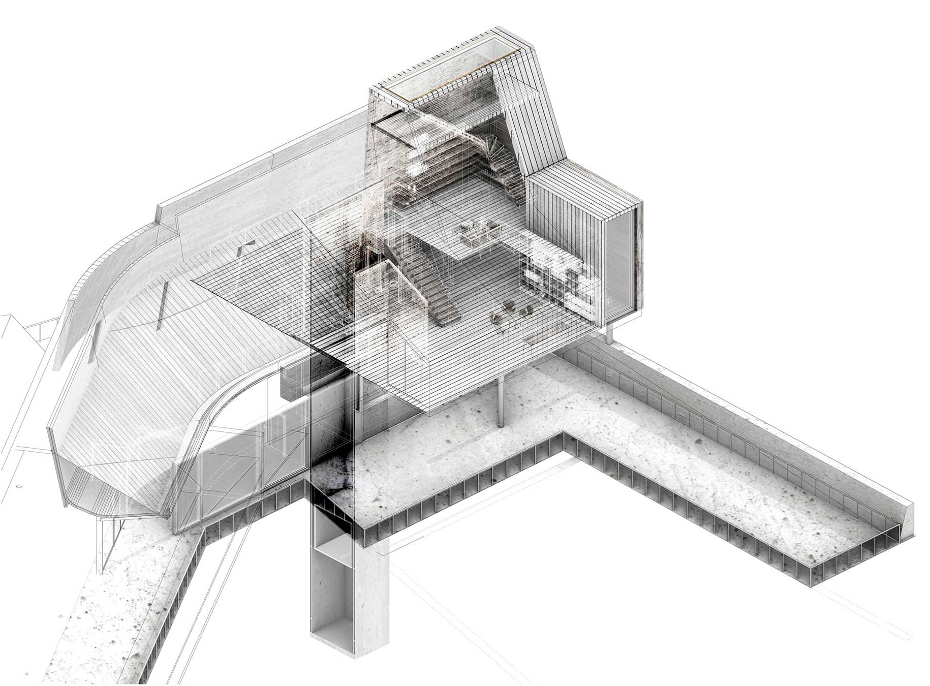 The Writer's Space - Axonometric