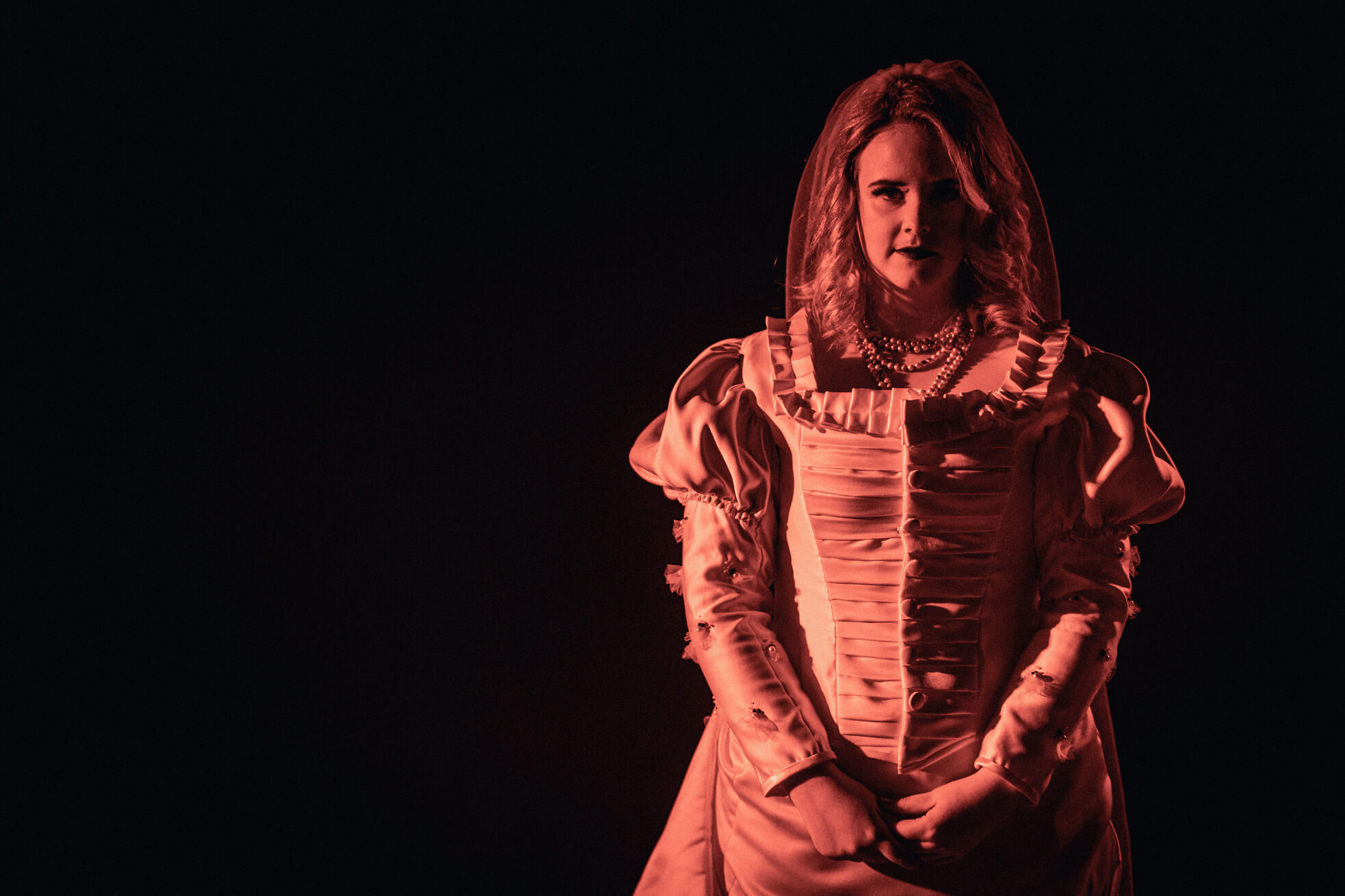 Atmospheric photo of a Victorian ghost bride