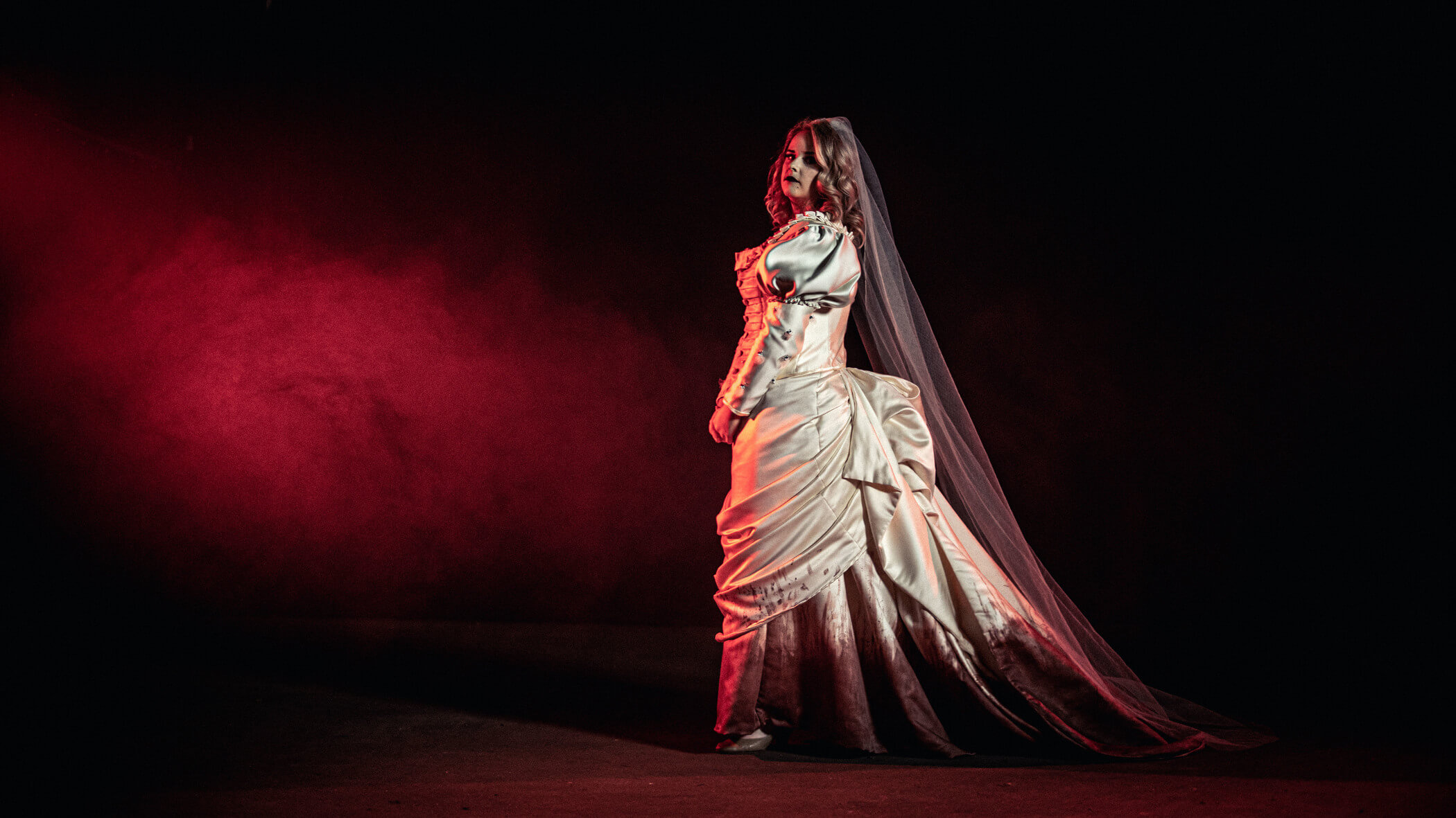 Atmospheric photo of a Victorian ghost bride