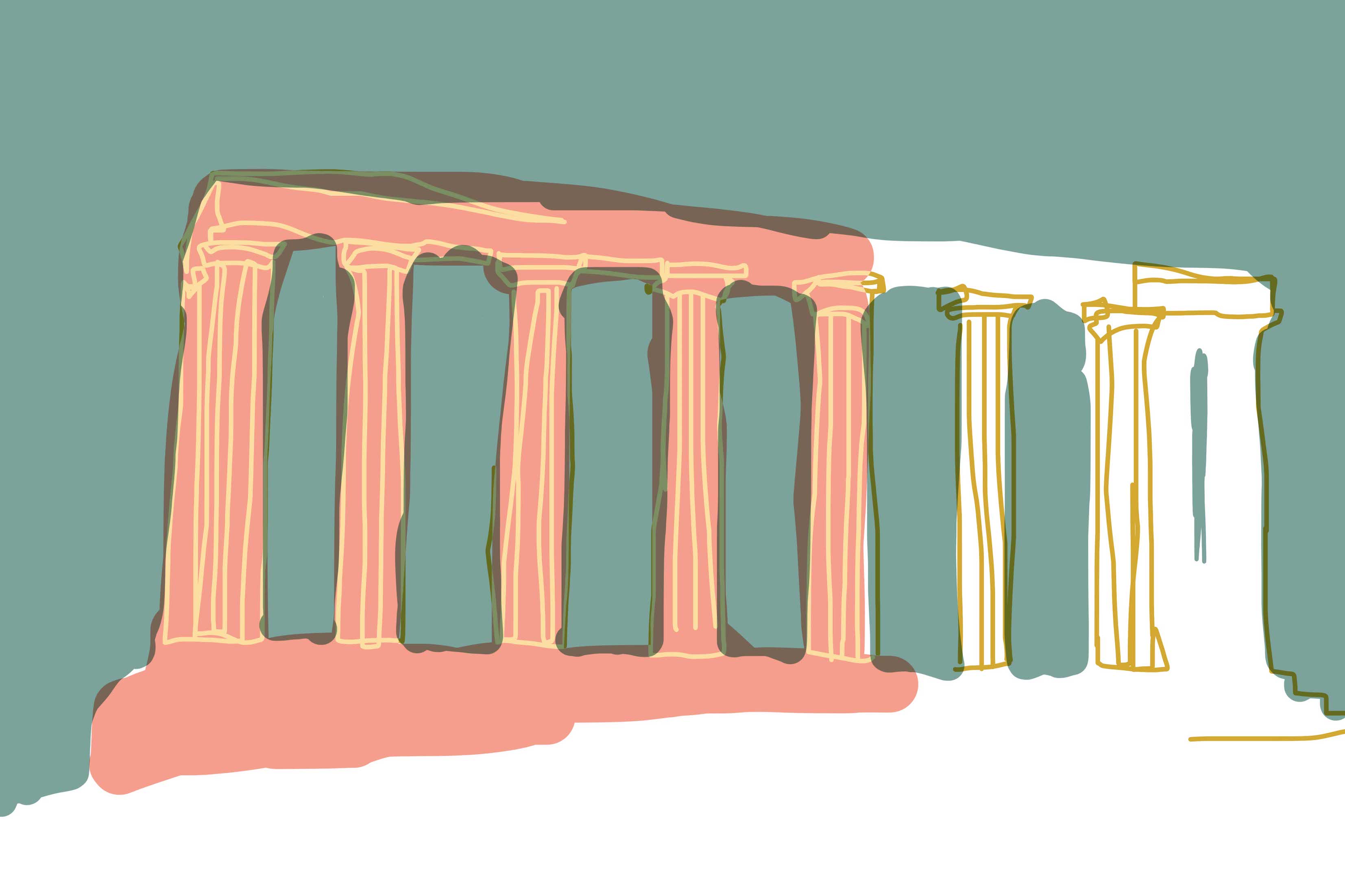 Digital drawing of Carlton Hill