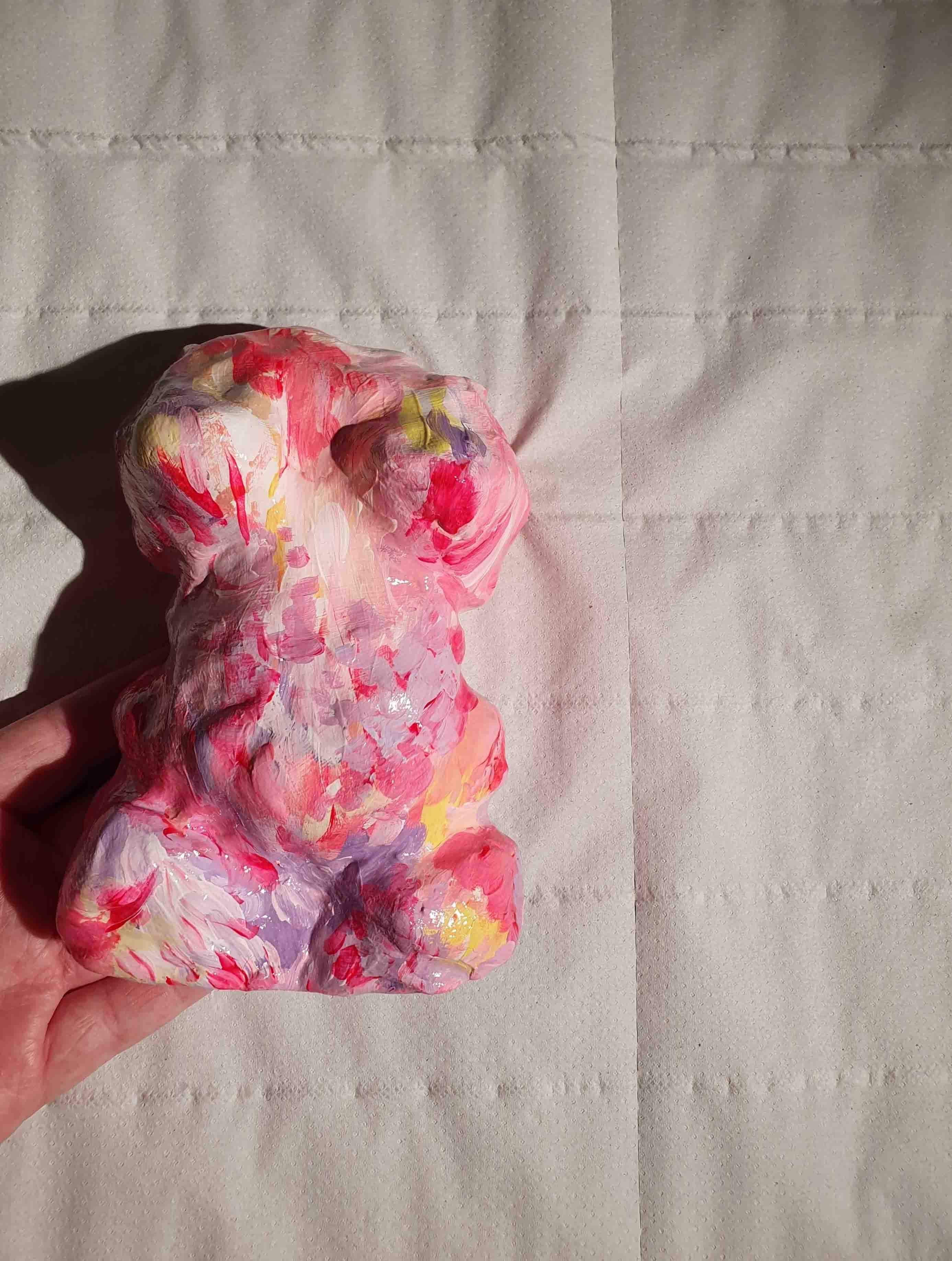 Untitled, 2020, 18 x 12 x 9cm, Clay, Acrylic Paint, Varnish 