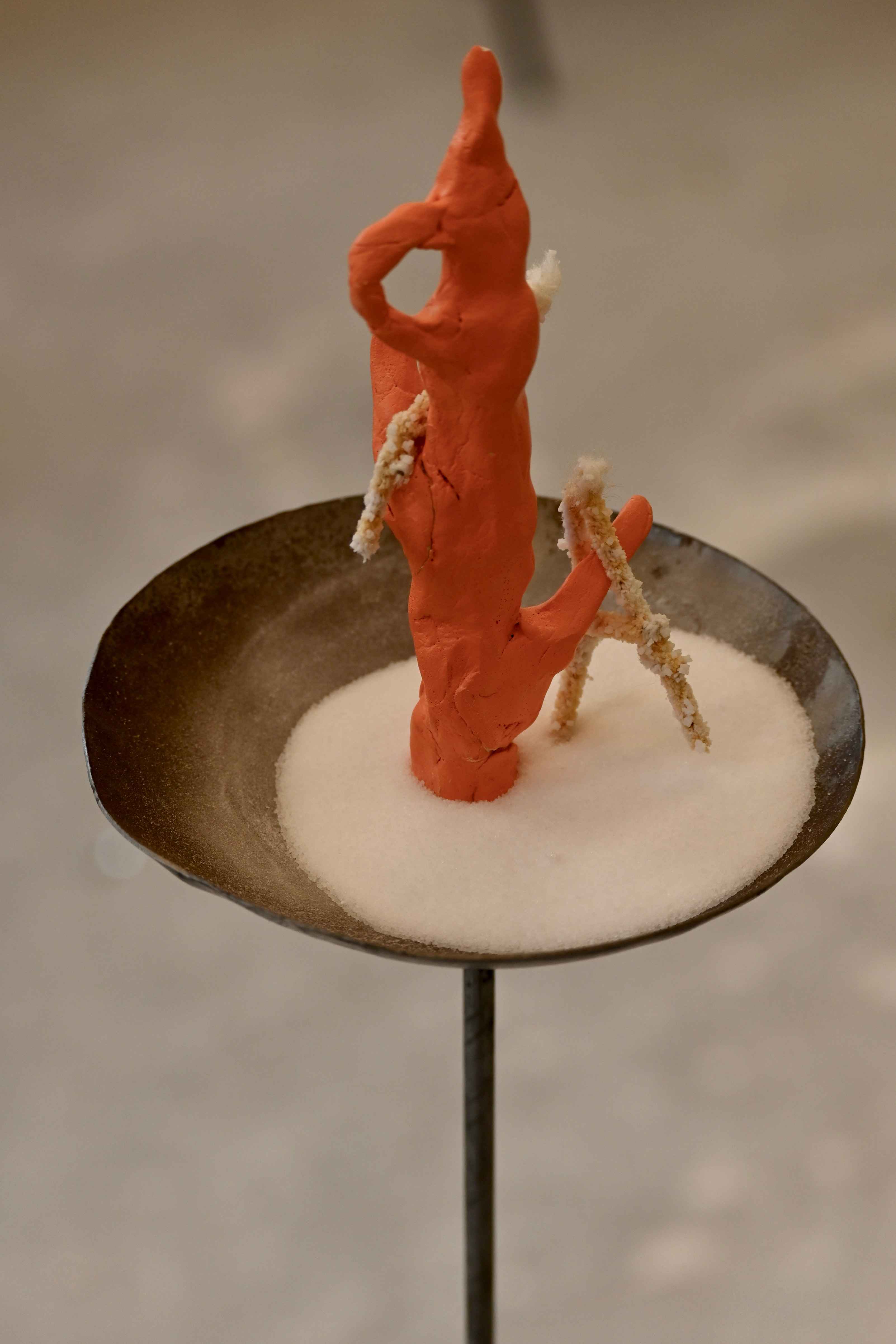 close up of handle with salt