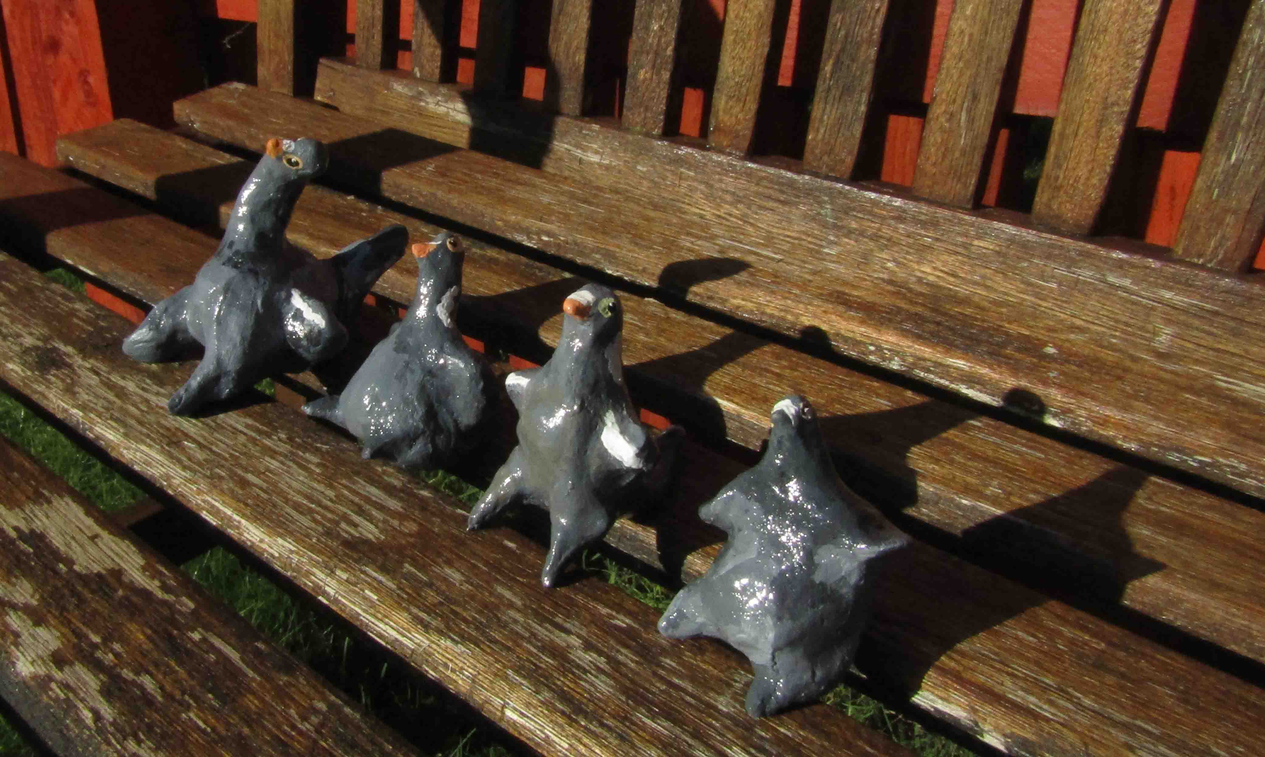 2021, Clay, Acrylic Paint, Varnish