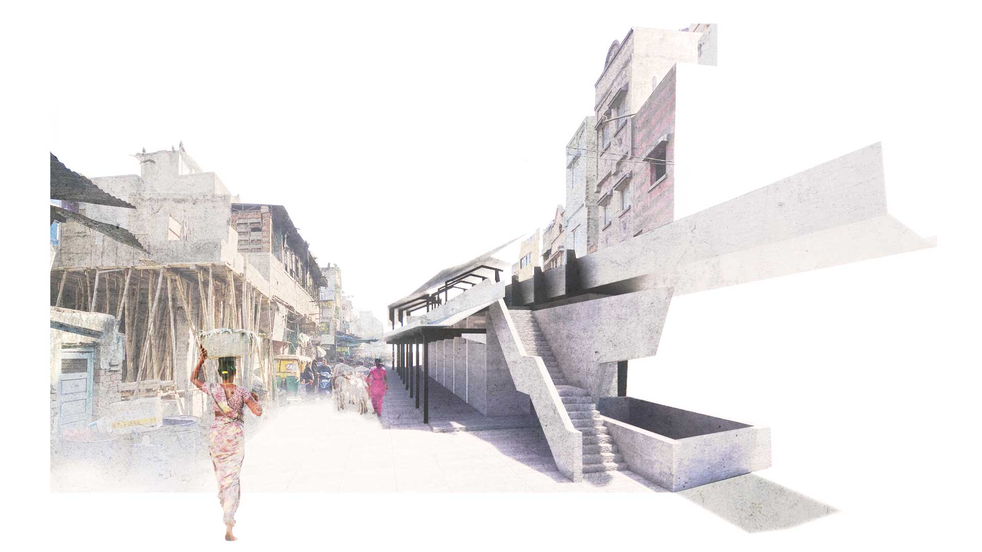 Exterior Render of the Fish Market