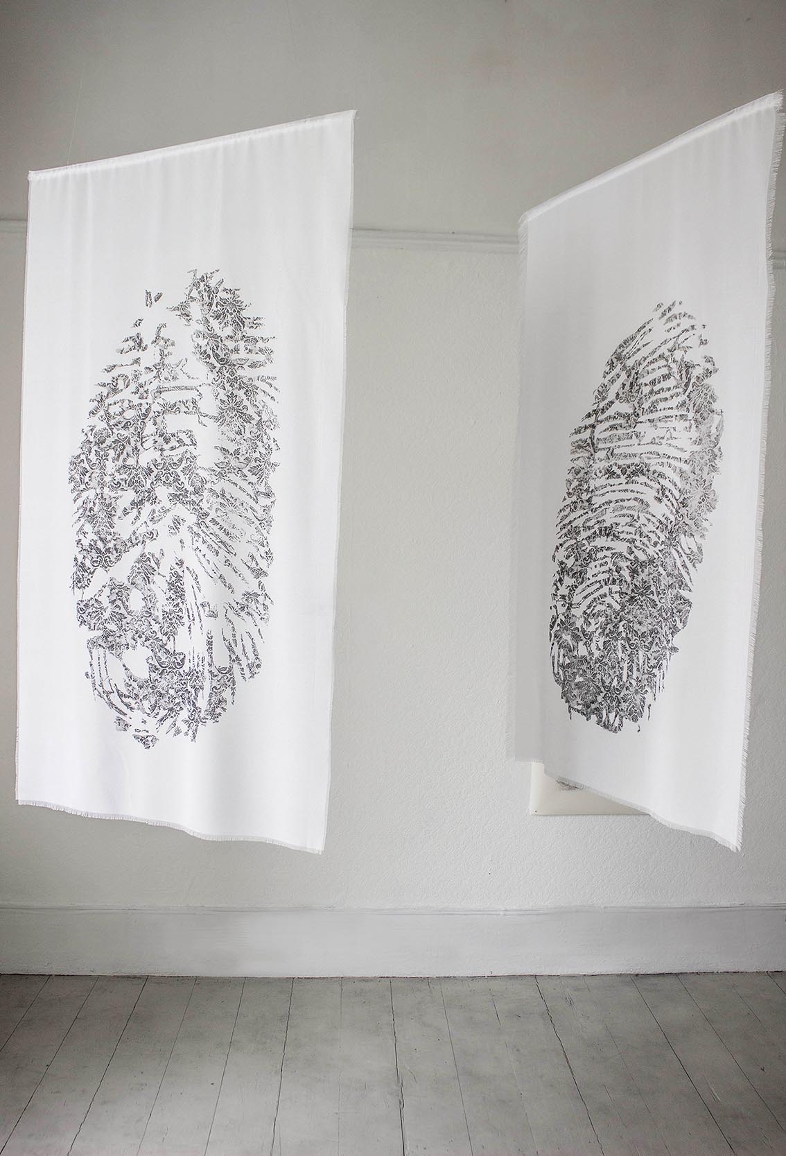 Friction ridges, installation, 2021