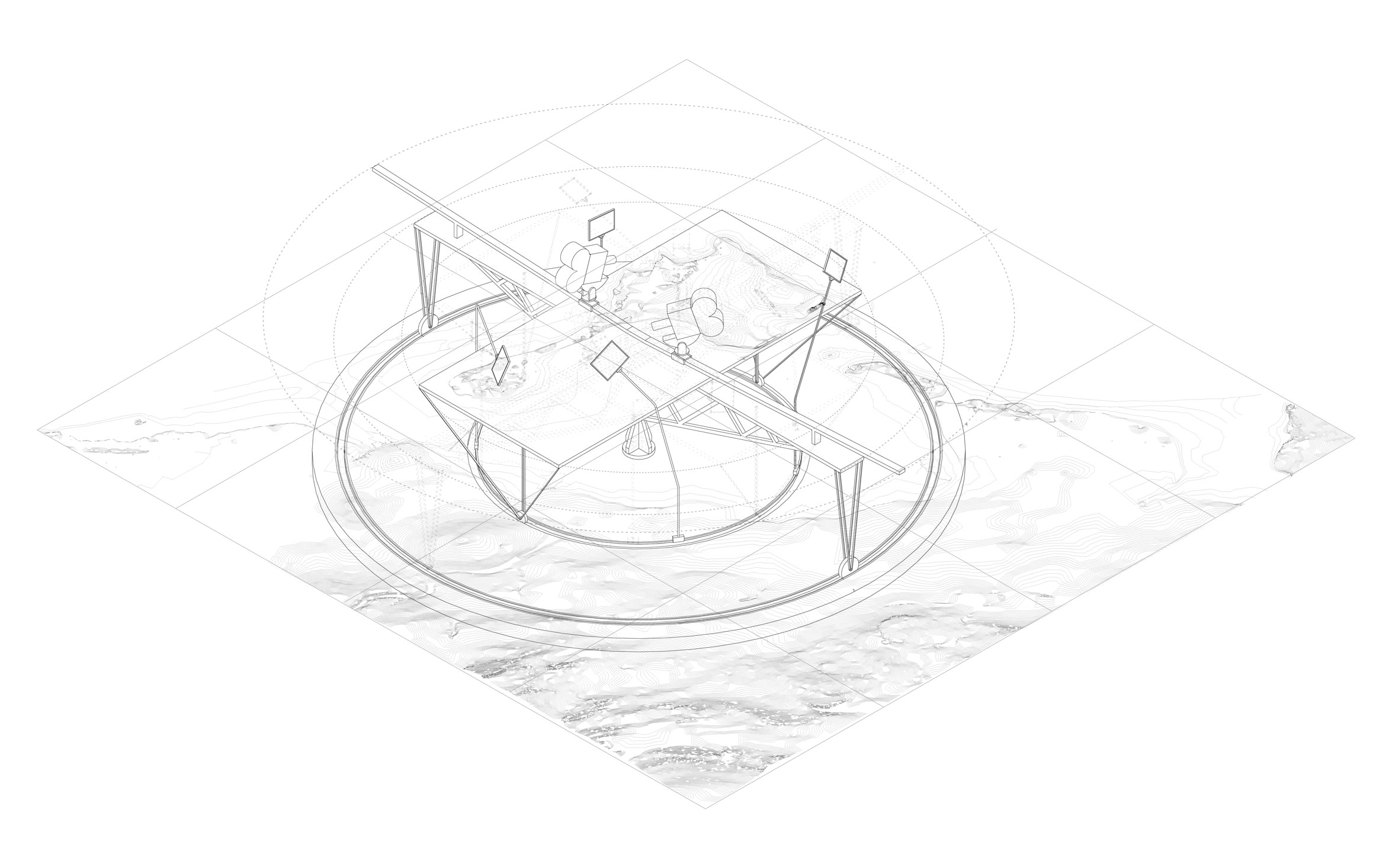 Island-Table Isometric Drawing - Contraction of scales 