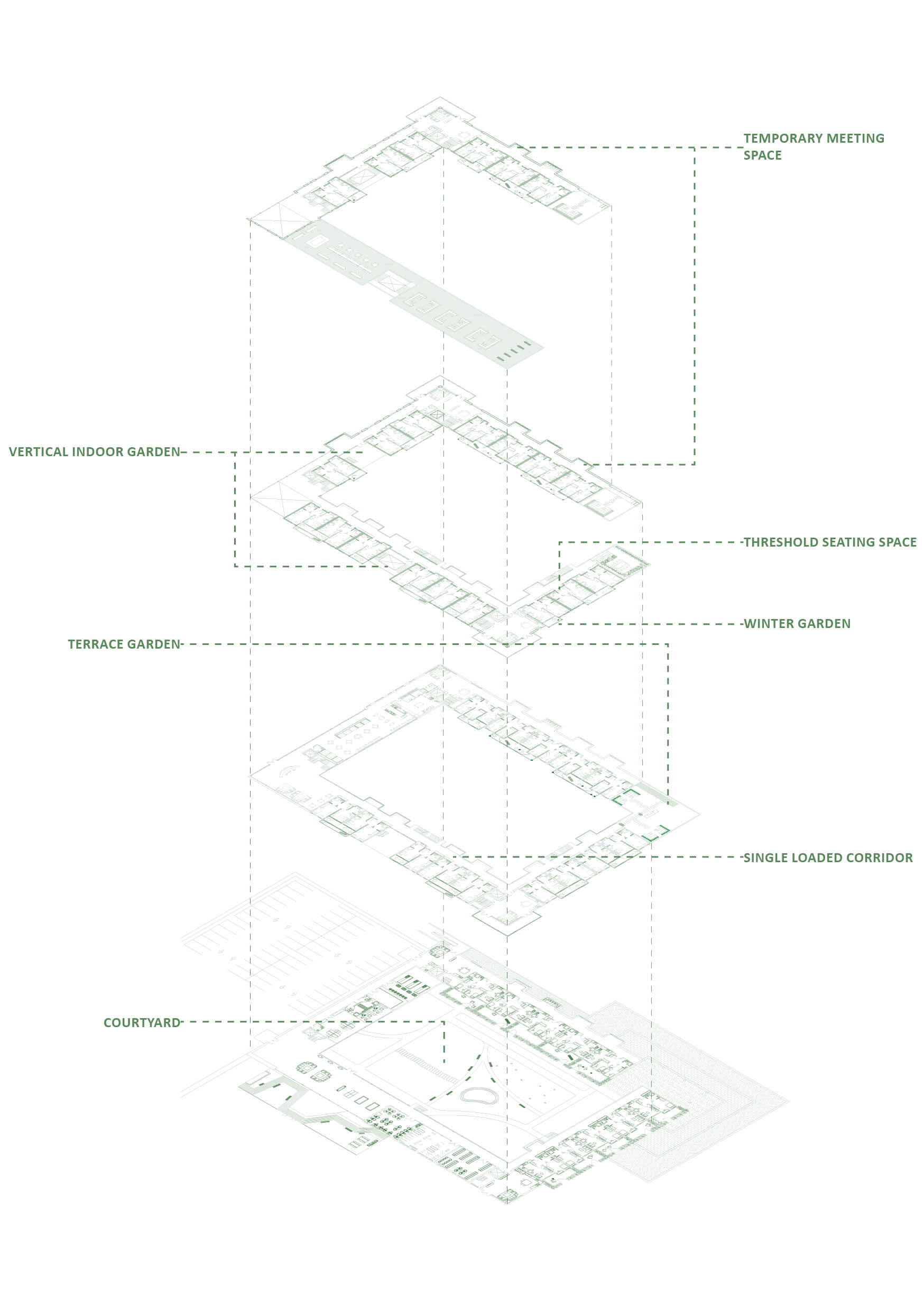 Exploded floor plan for biodiversity and identity