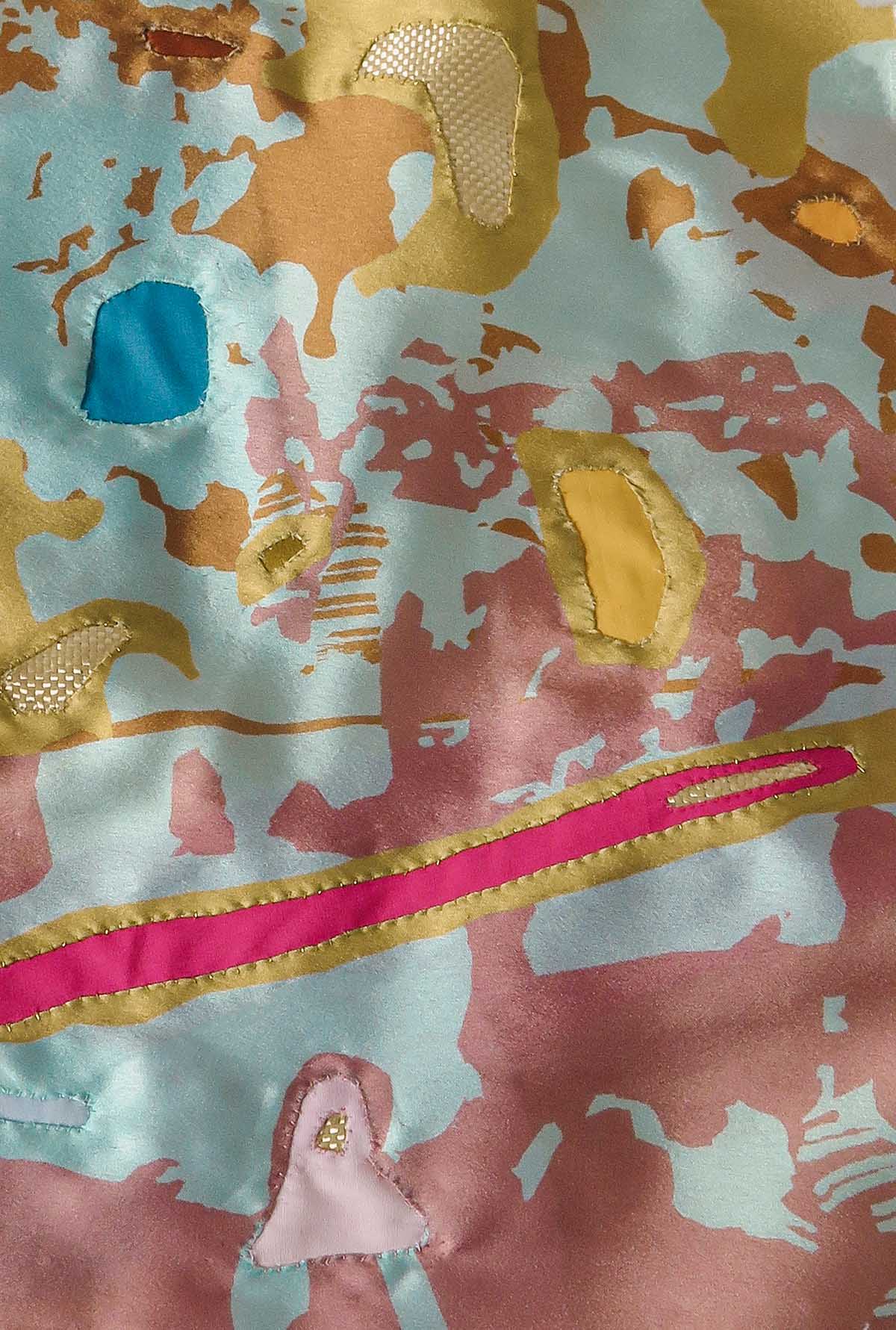 Handmade Mola using print from Machuca "collection" and Bulletproof fabric