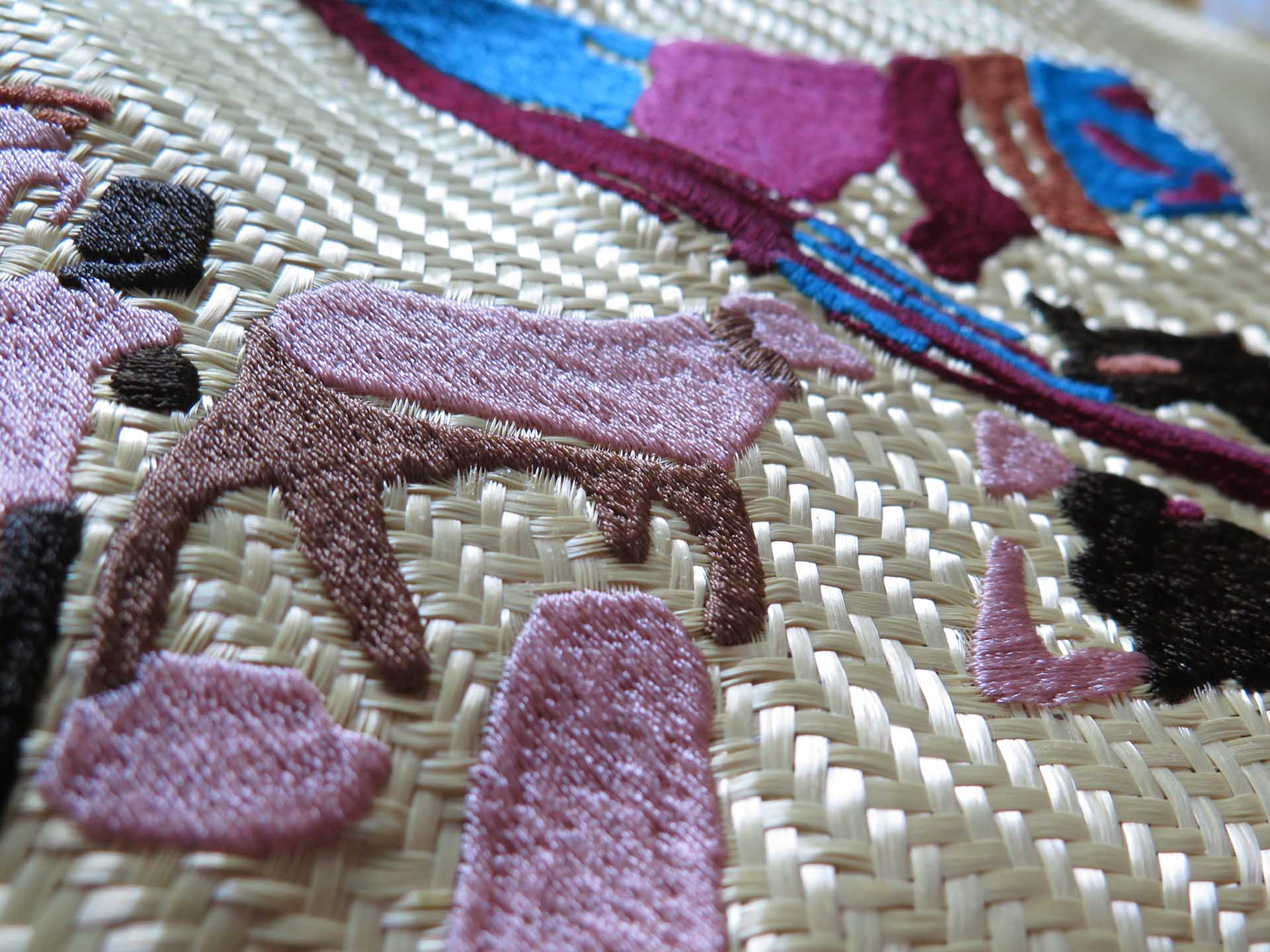 CAD Embroidery from Montes de Maria group of designs onto Bulletproof fabric