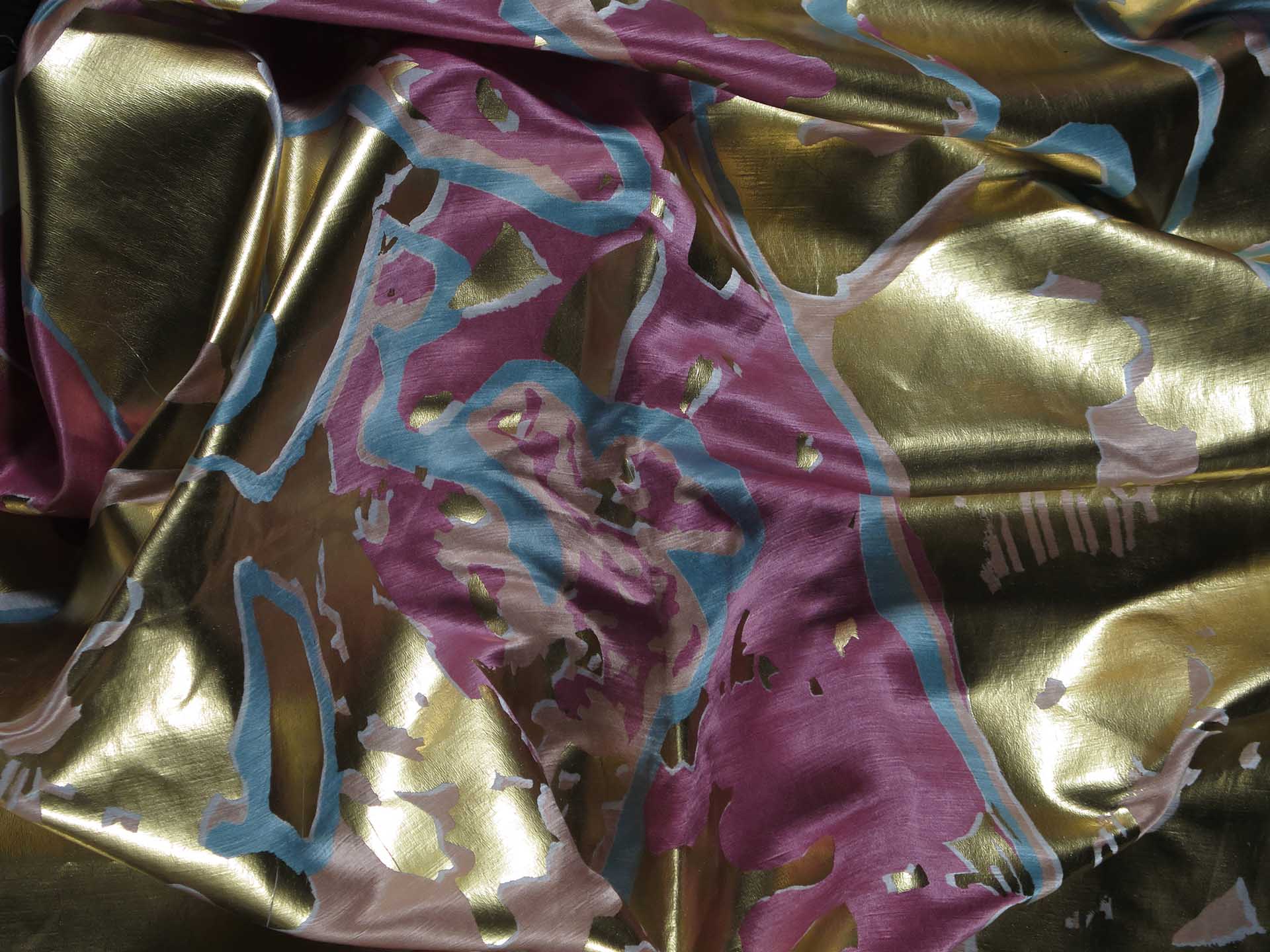 Machuca Print onto mixture of Silk and Linen