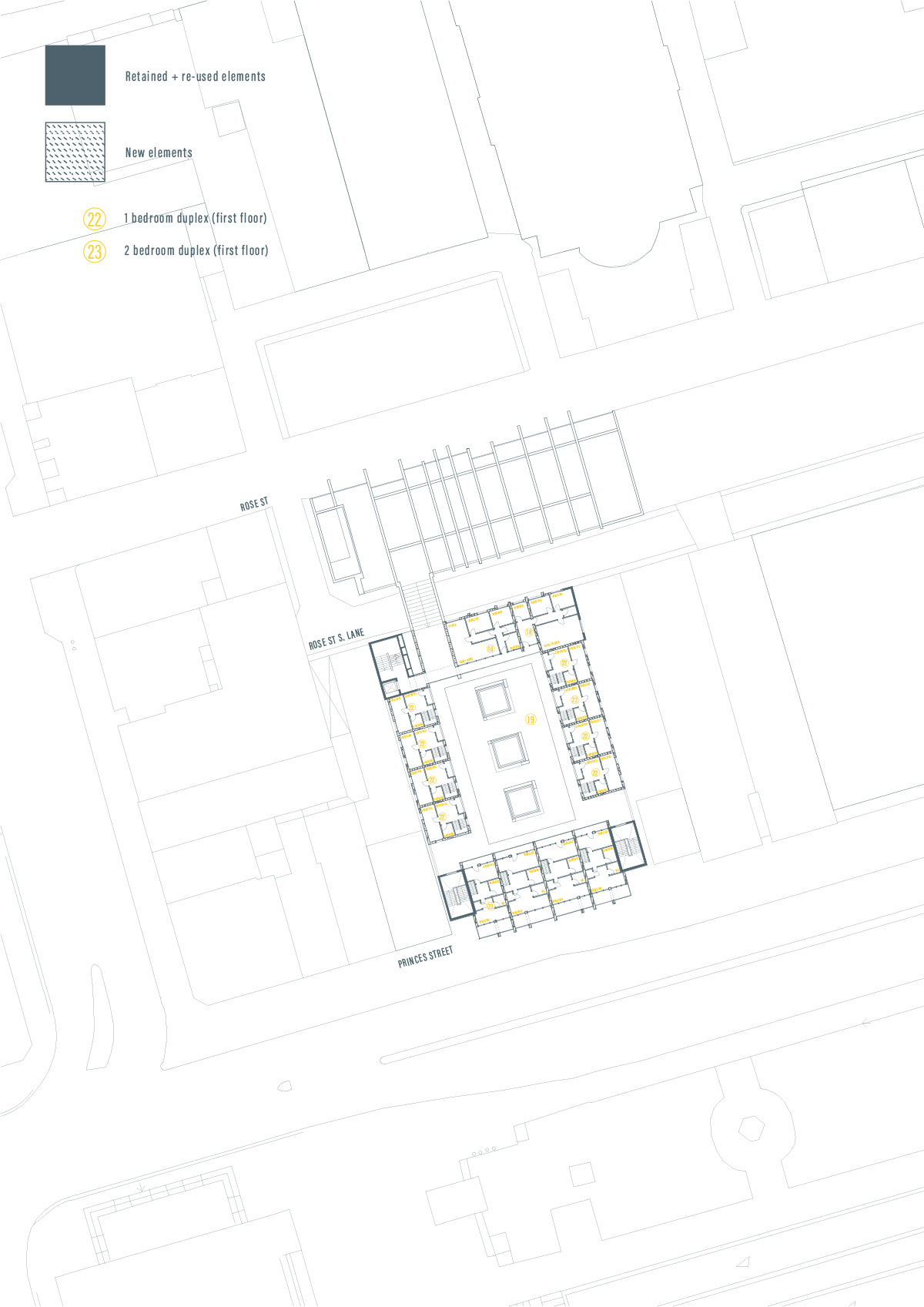 Third floor plan annotated