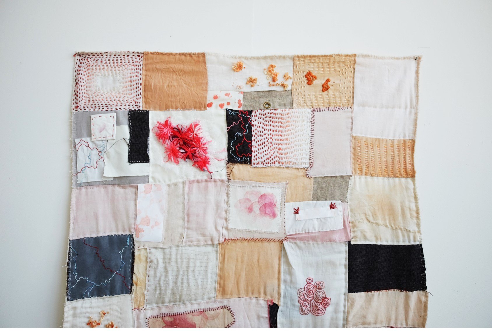 Top section of patchwork quilt