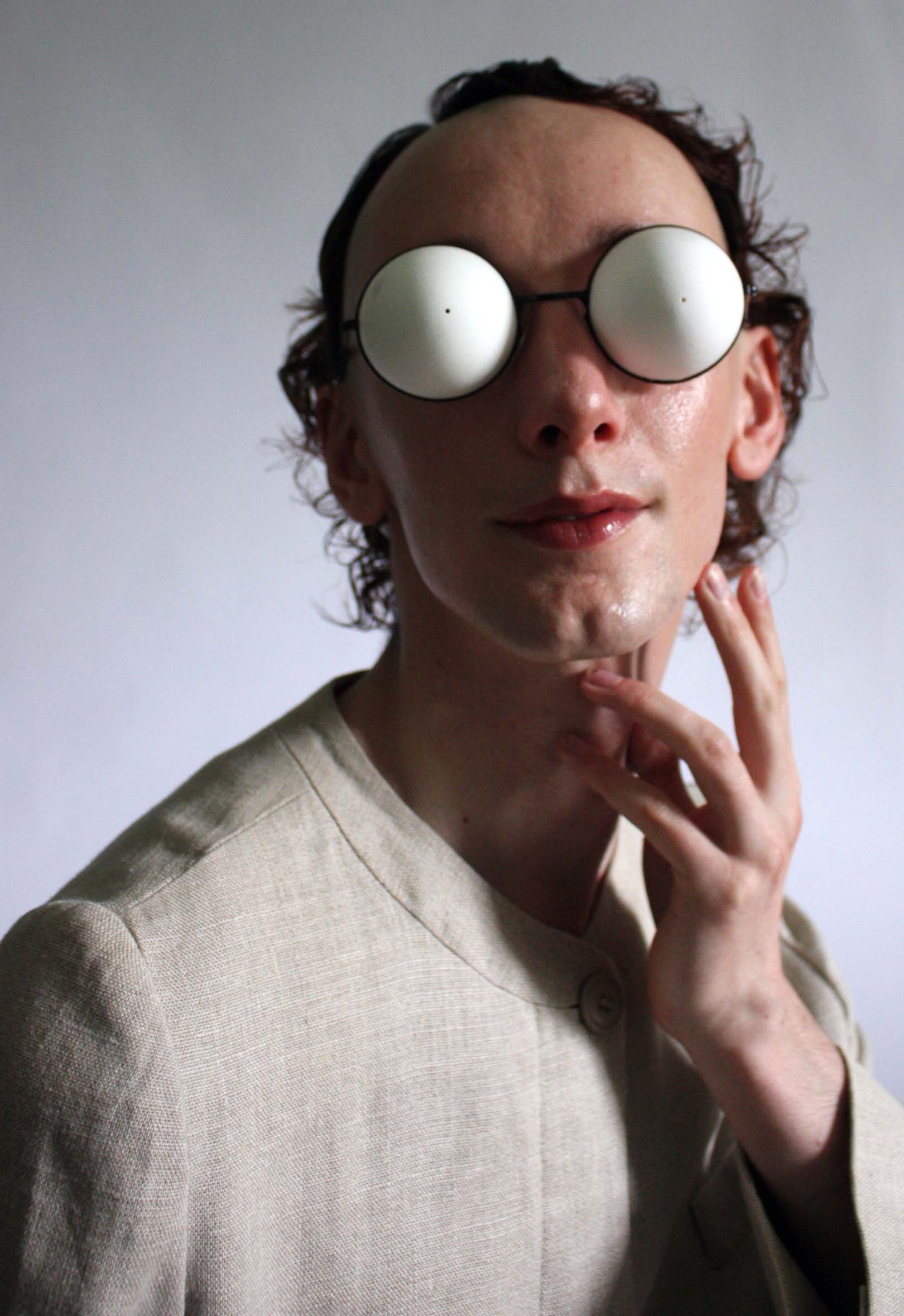 Shell Specs: Portrait, Duck Egg Glasses