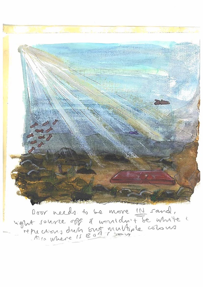 Concept art for the film, Underwater door scene 
