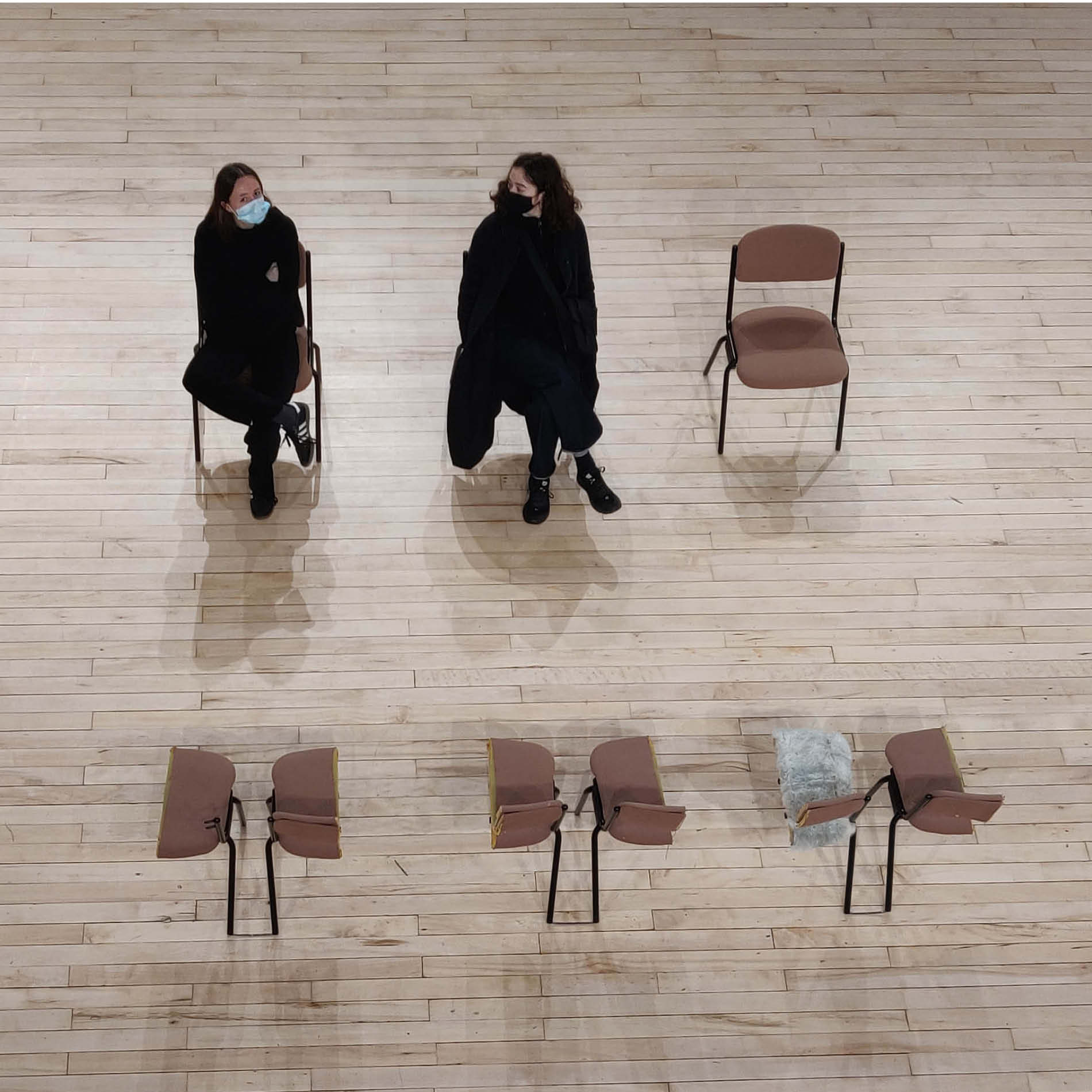 Waiting for Beckett. Still of a performance. Edinburgh December 2020