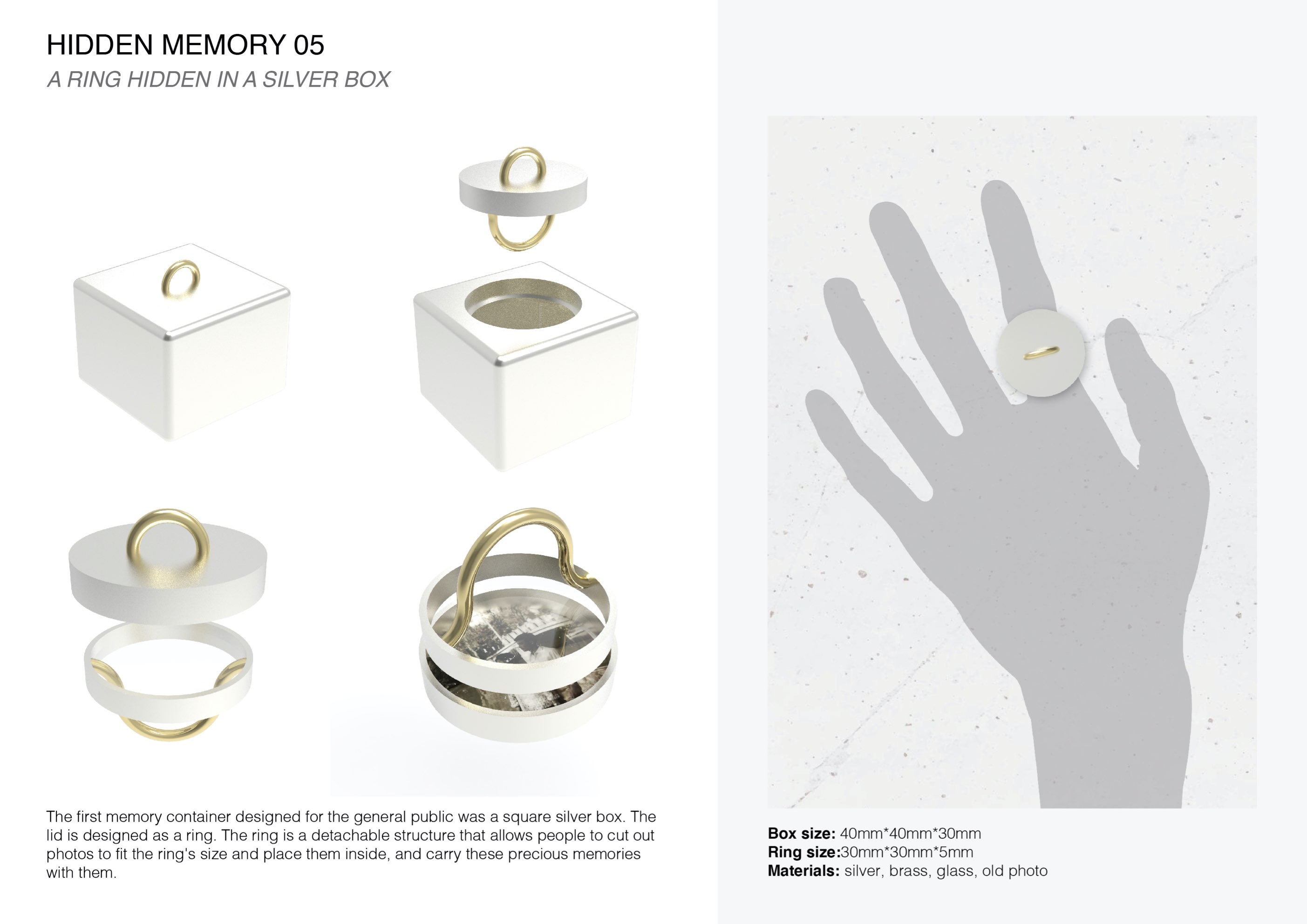 A ring hidden in a silver box