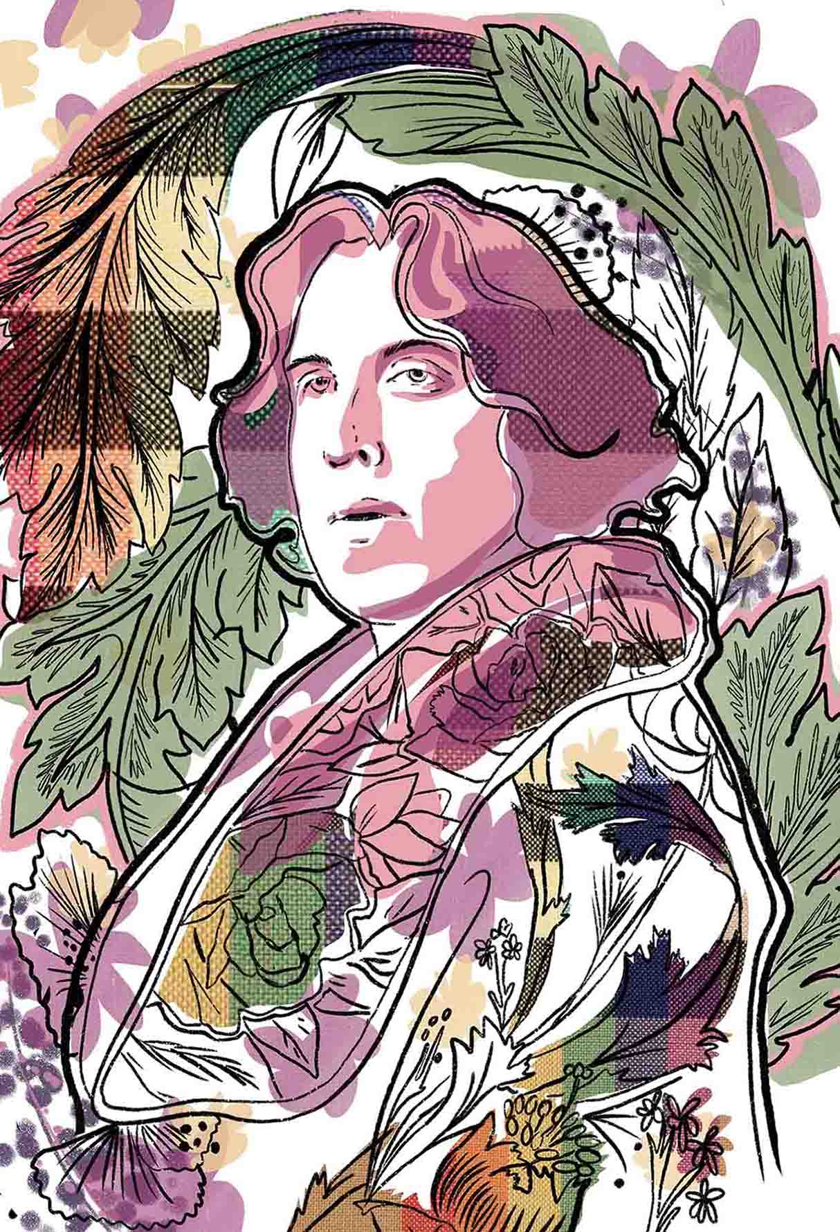 Digital Illustration of Oscar Wilde
