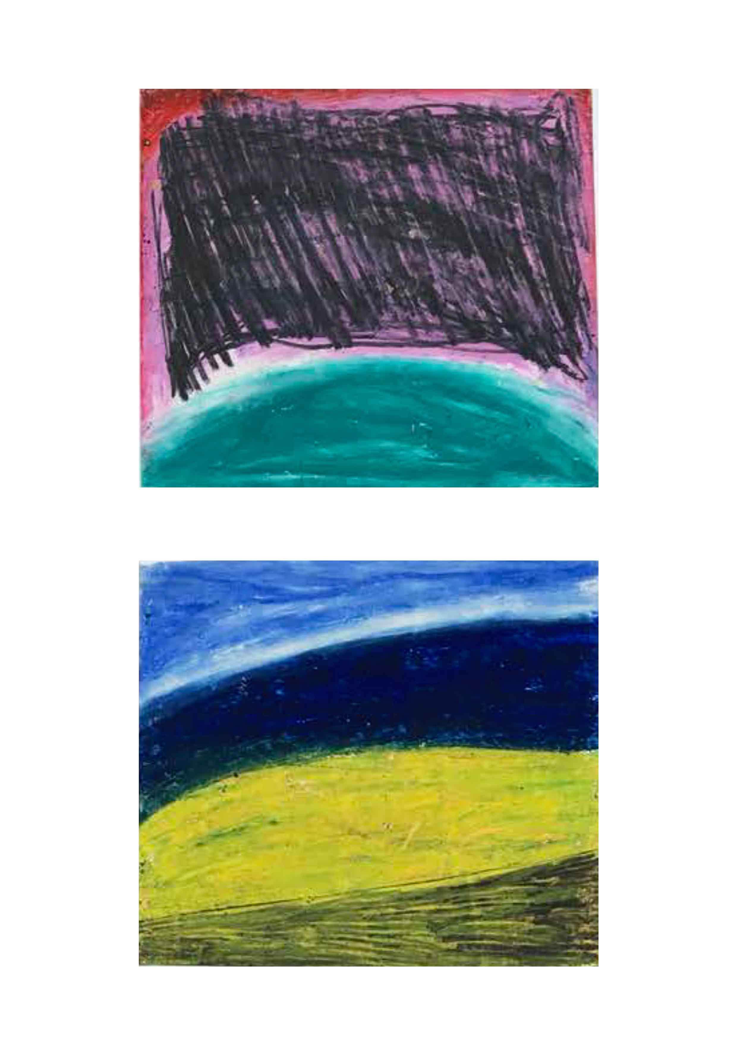 Small compositions of the landscape - oil pastel.