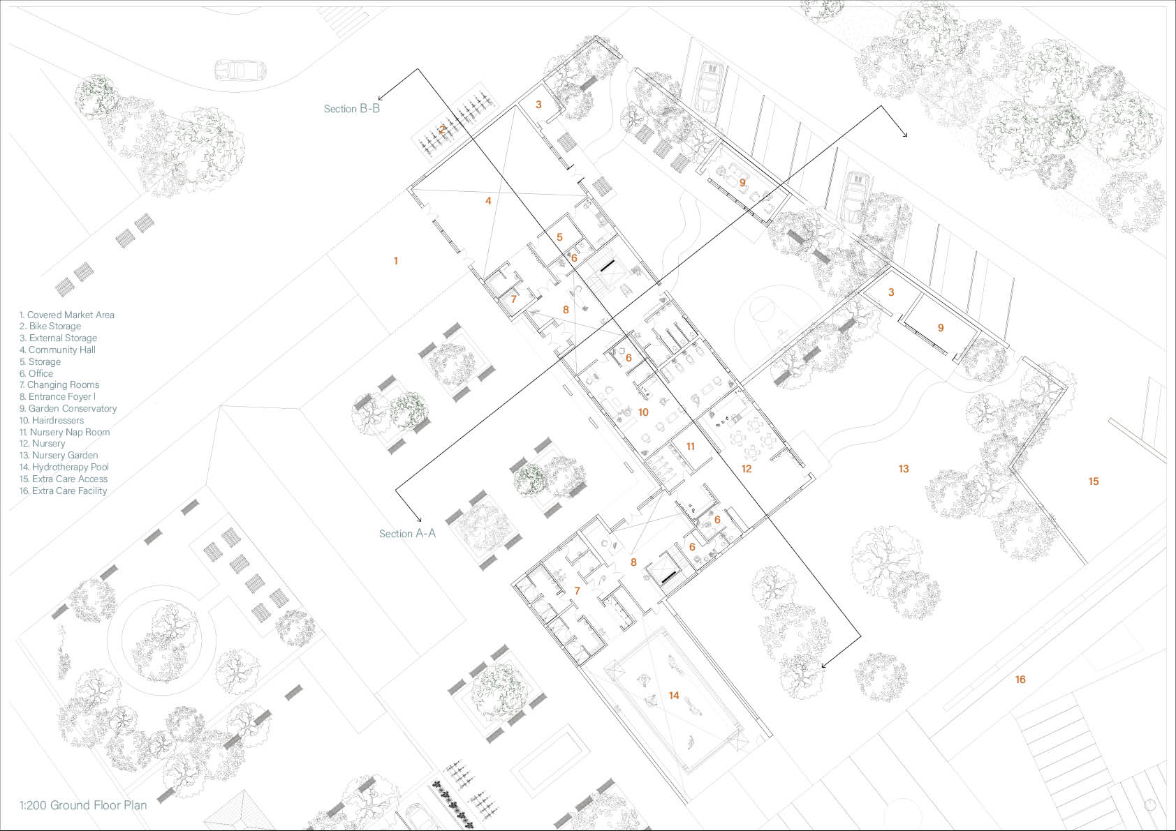 1:200 Ground Floor Plan 