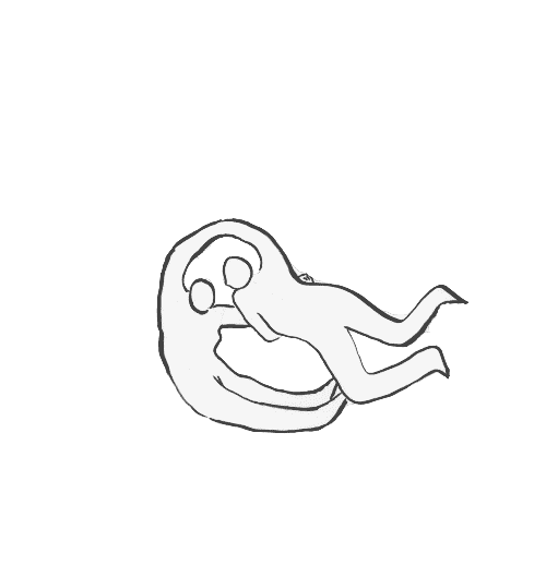 animation of two characters holding hands and moving 