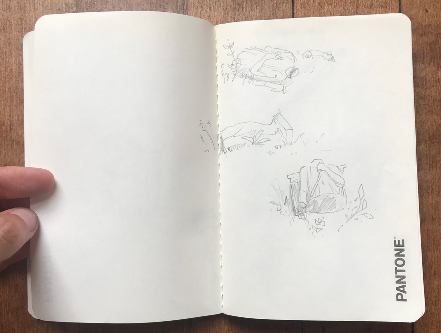 broken stone figures