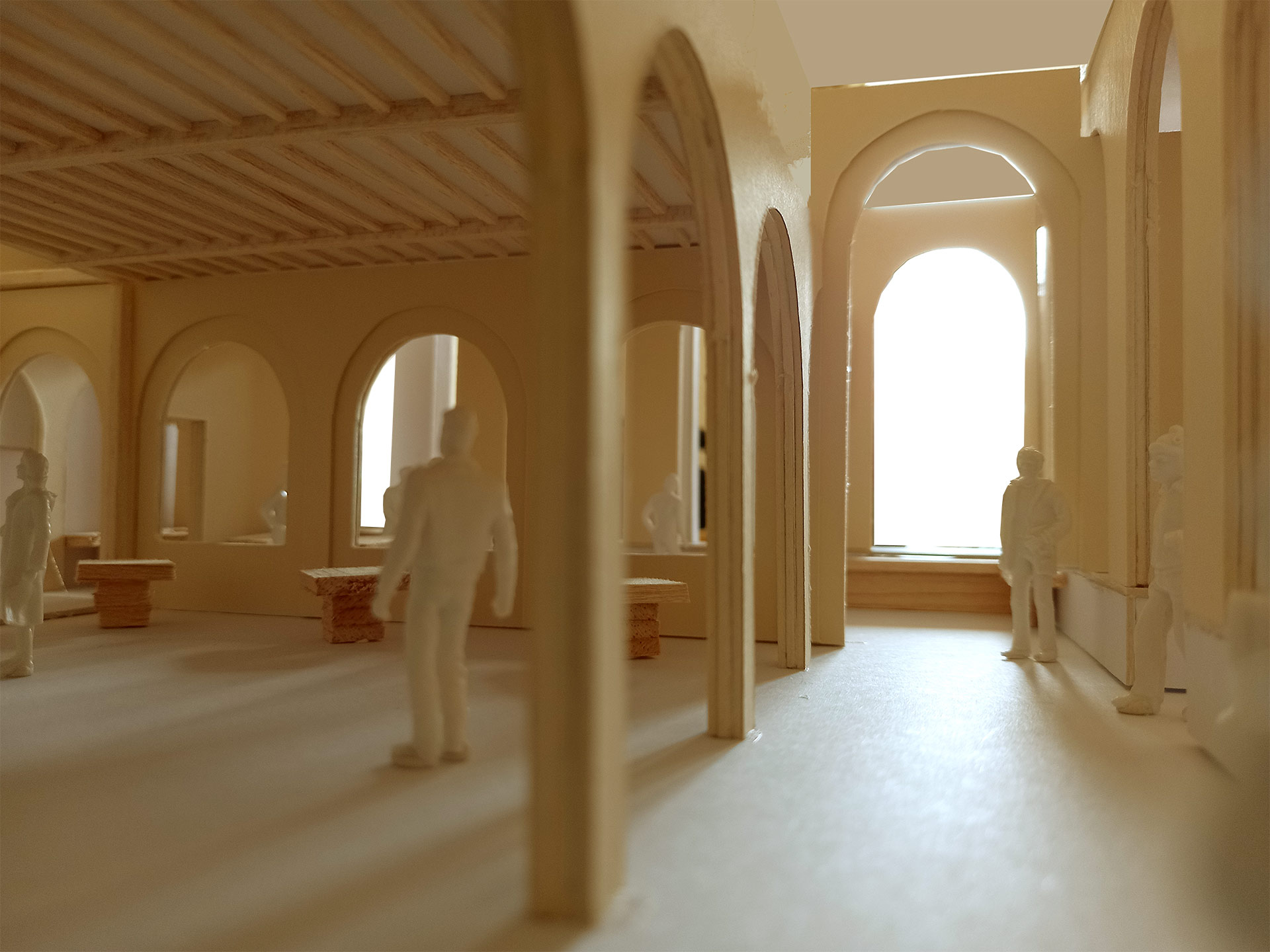 Photo of model of entrance space