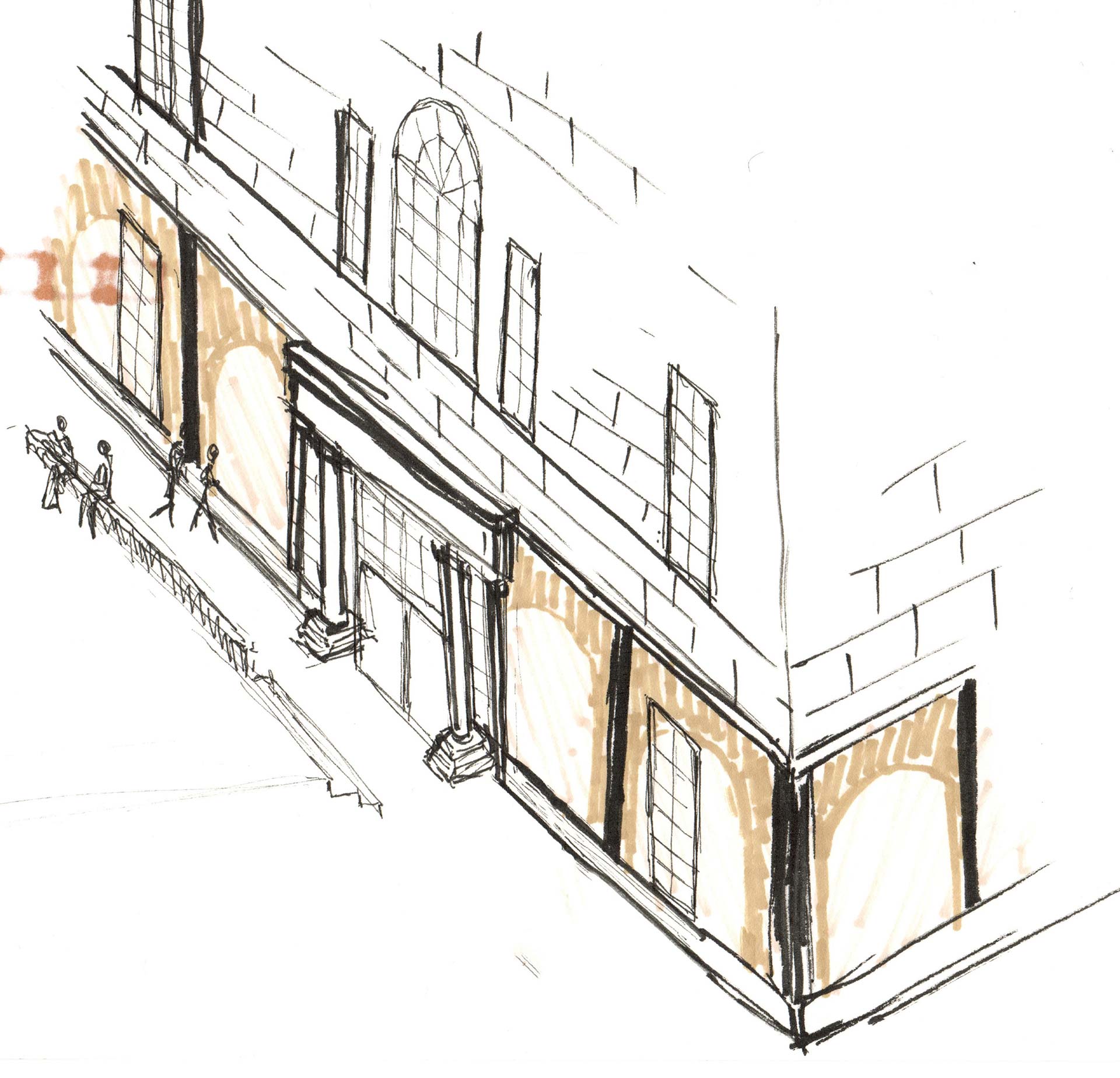 Sketch of facade