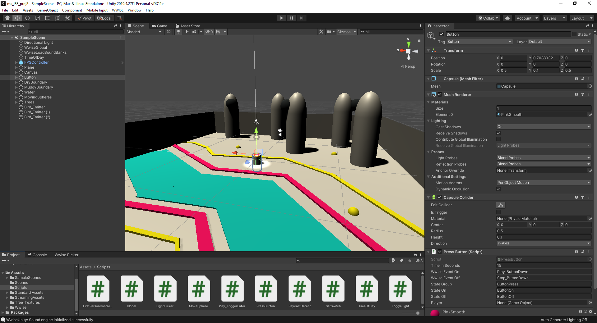 A screenshot of Unity