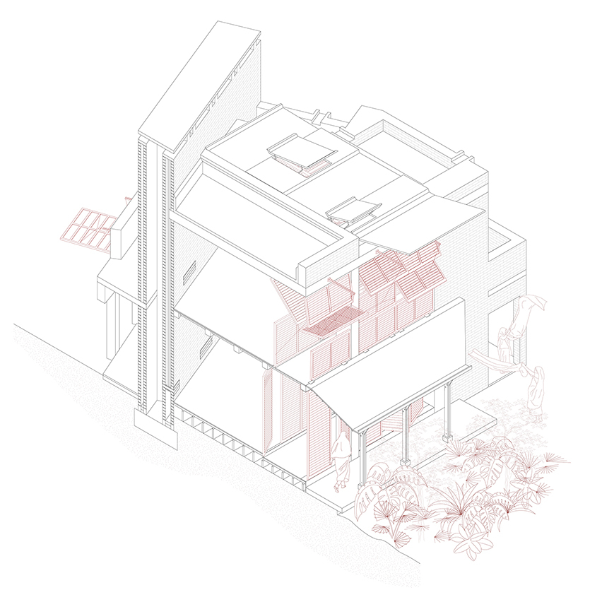 A House for a Fruit-Farmer, isometric section