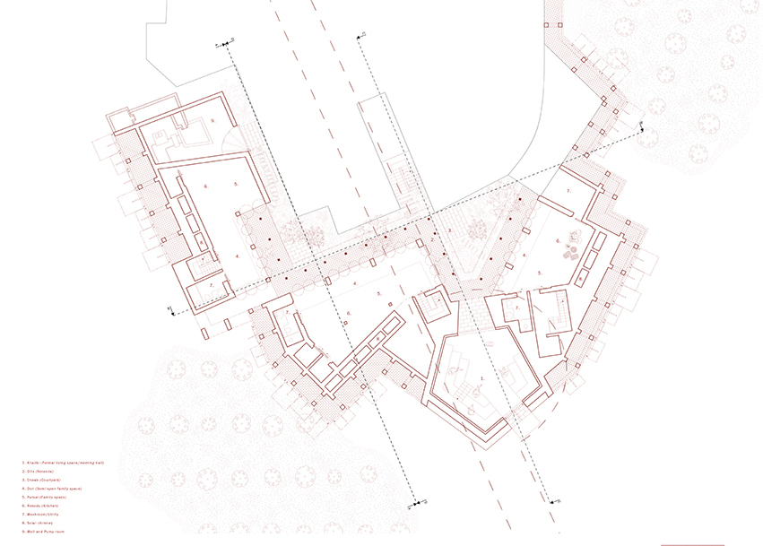 A House for a Fruit-Farmer, Ground Plan