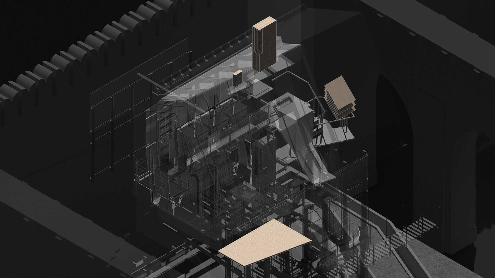Istrian Marble // Exploded Interior Axonometric