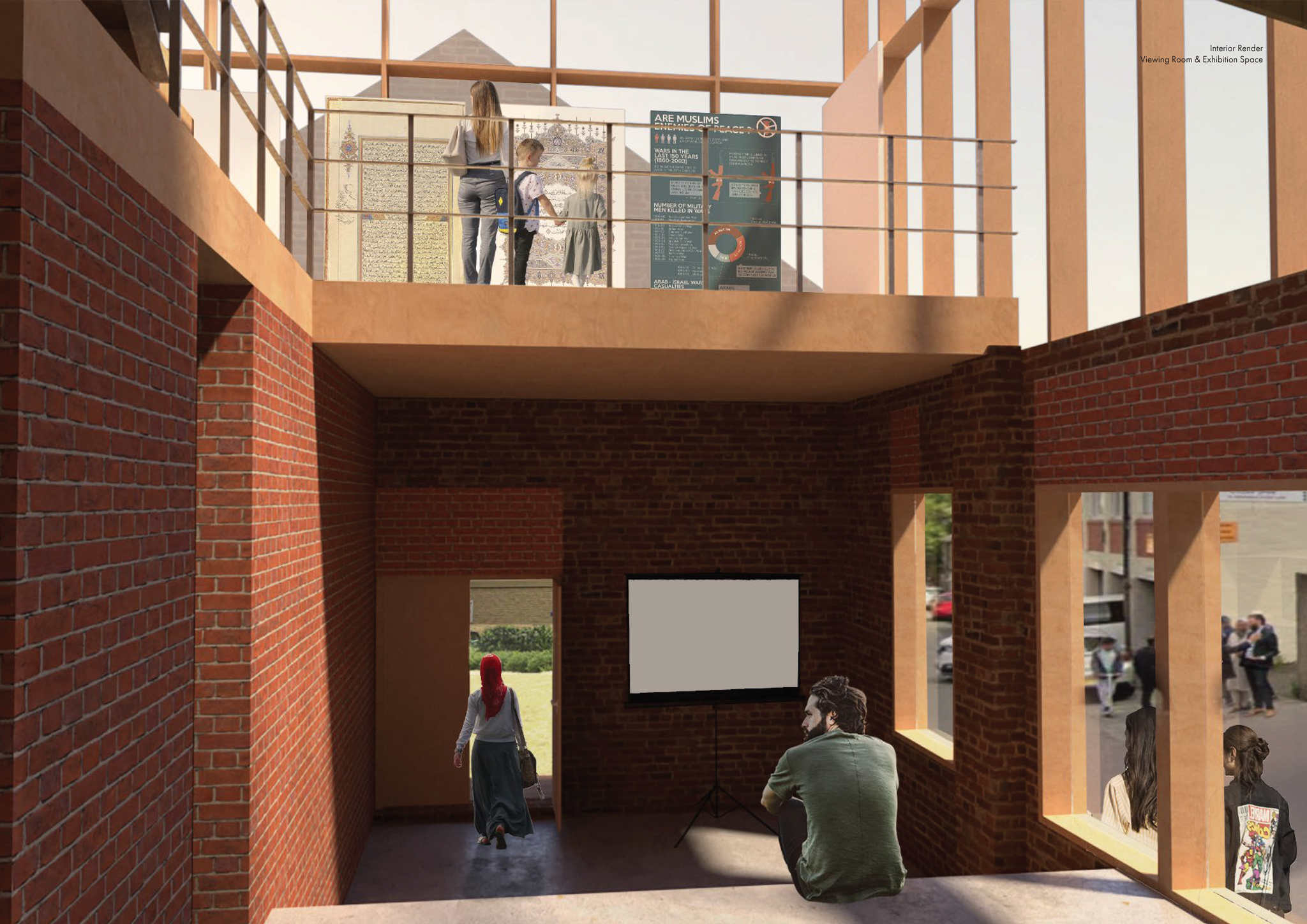 Render - Viewing Room & Exhibition Space