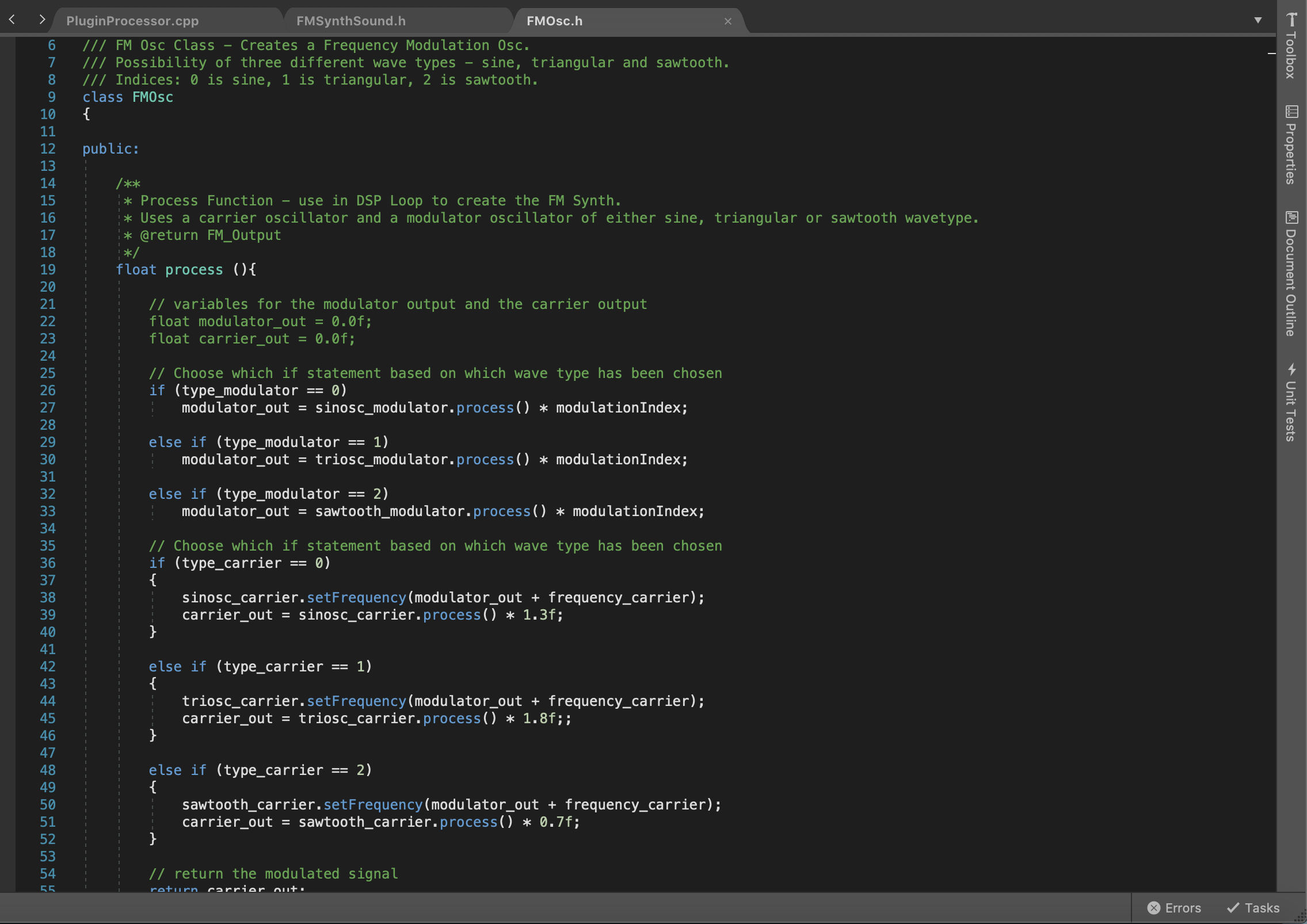C++ Script of a JUCE Plug-In