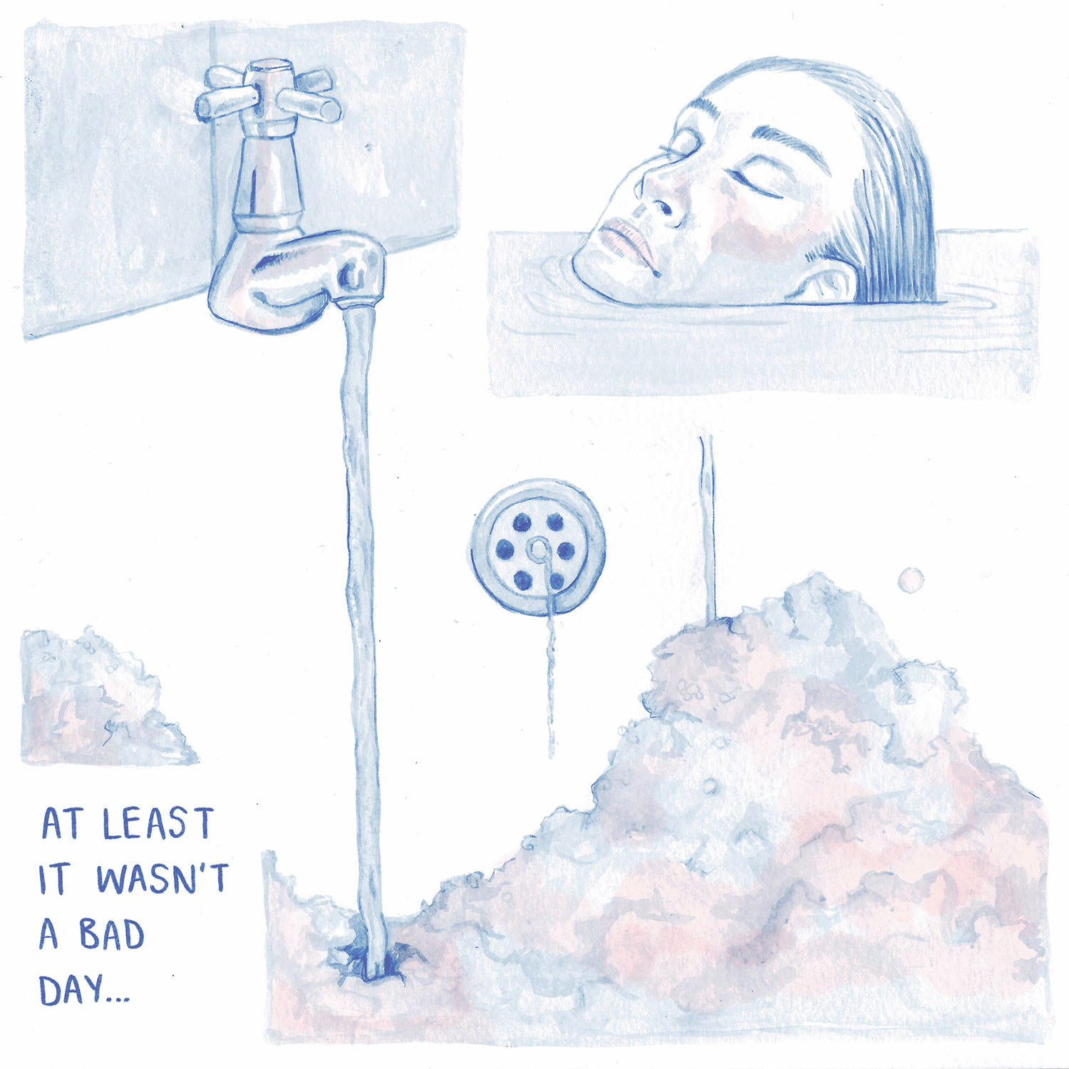 Short format comic about accepting 'at least it wasn't a bad day'