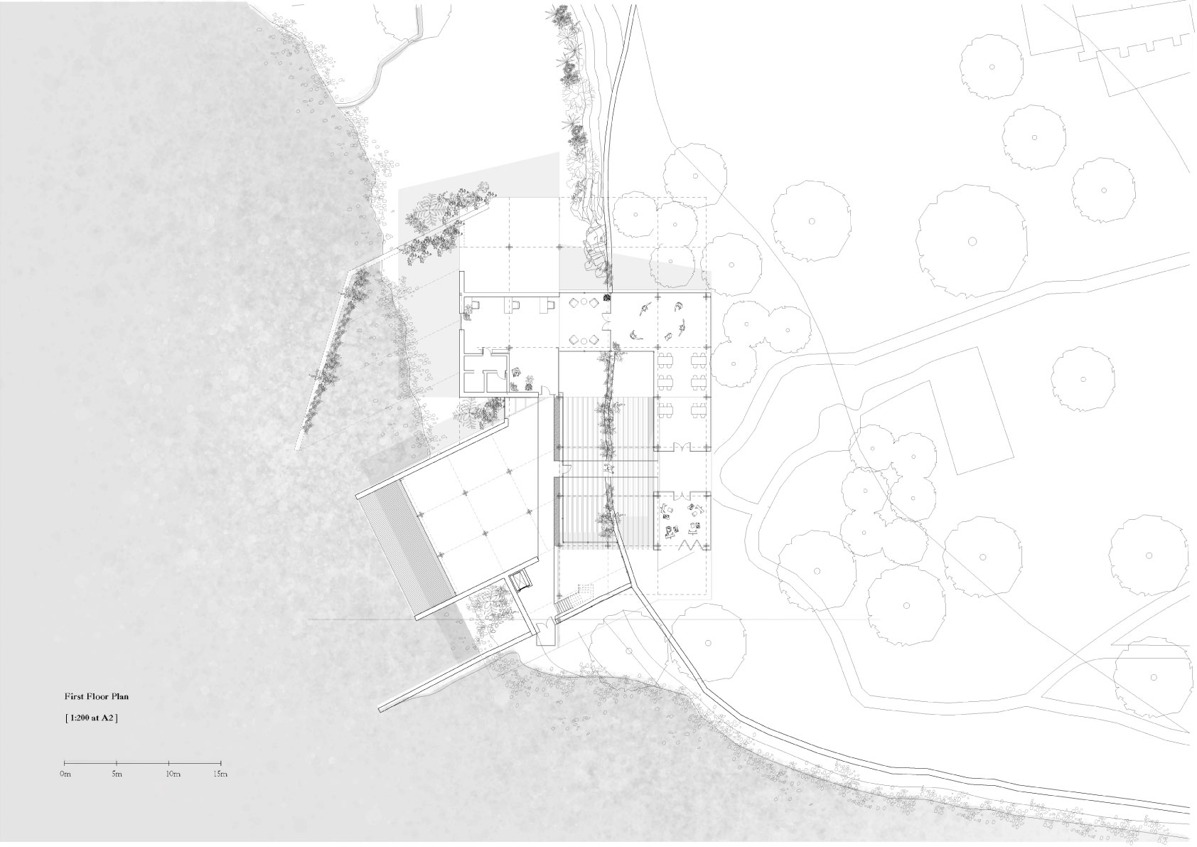 First floor plan - connection to garden 