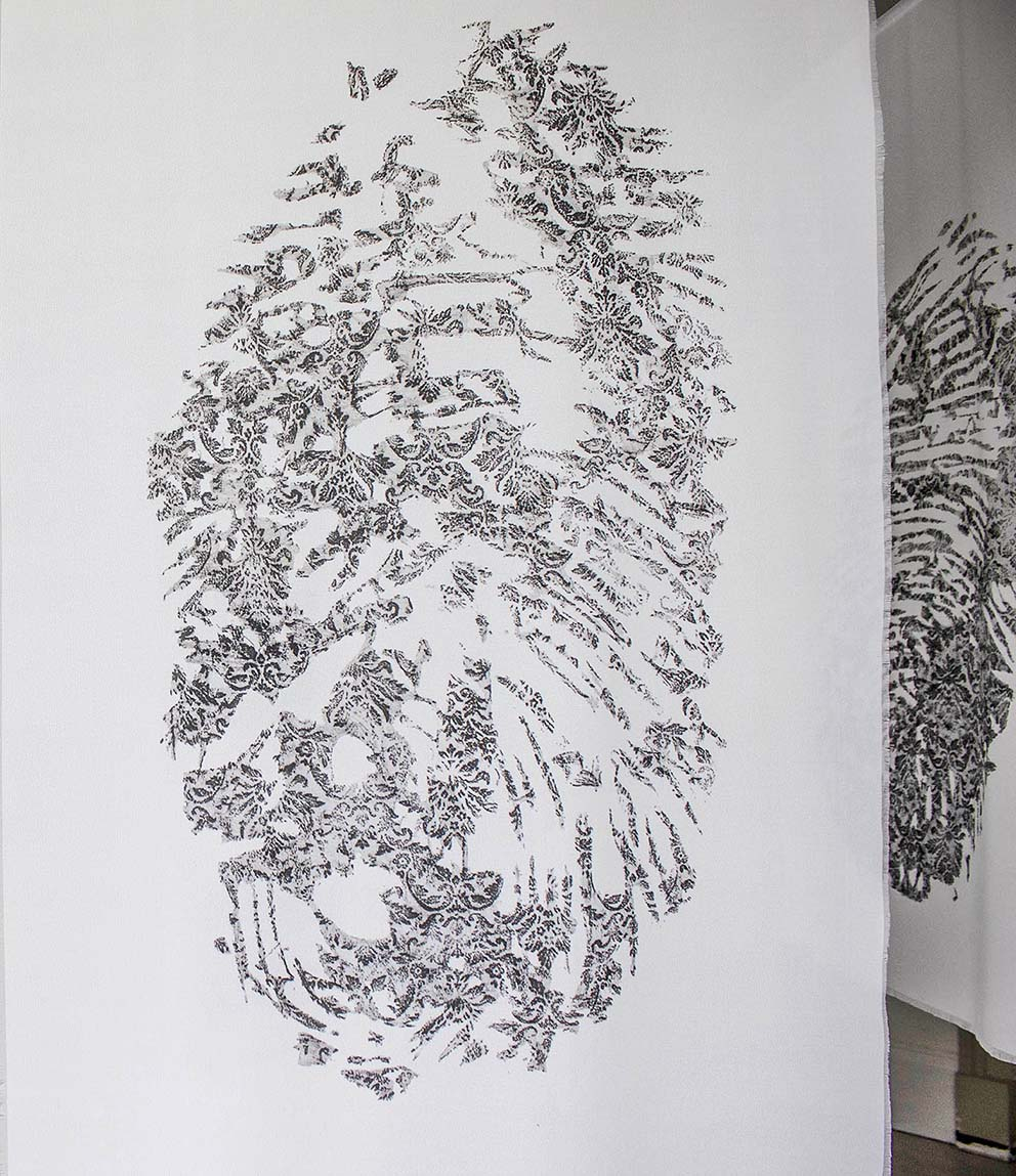 Friction ridges, installation (detail), 2021