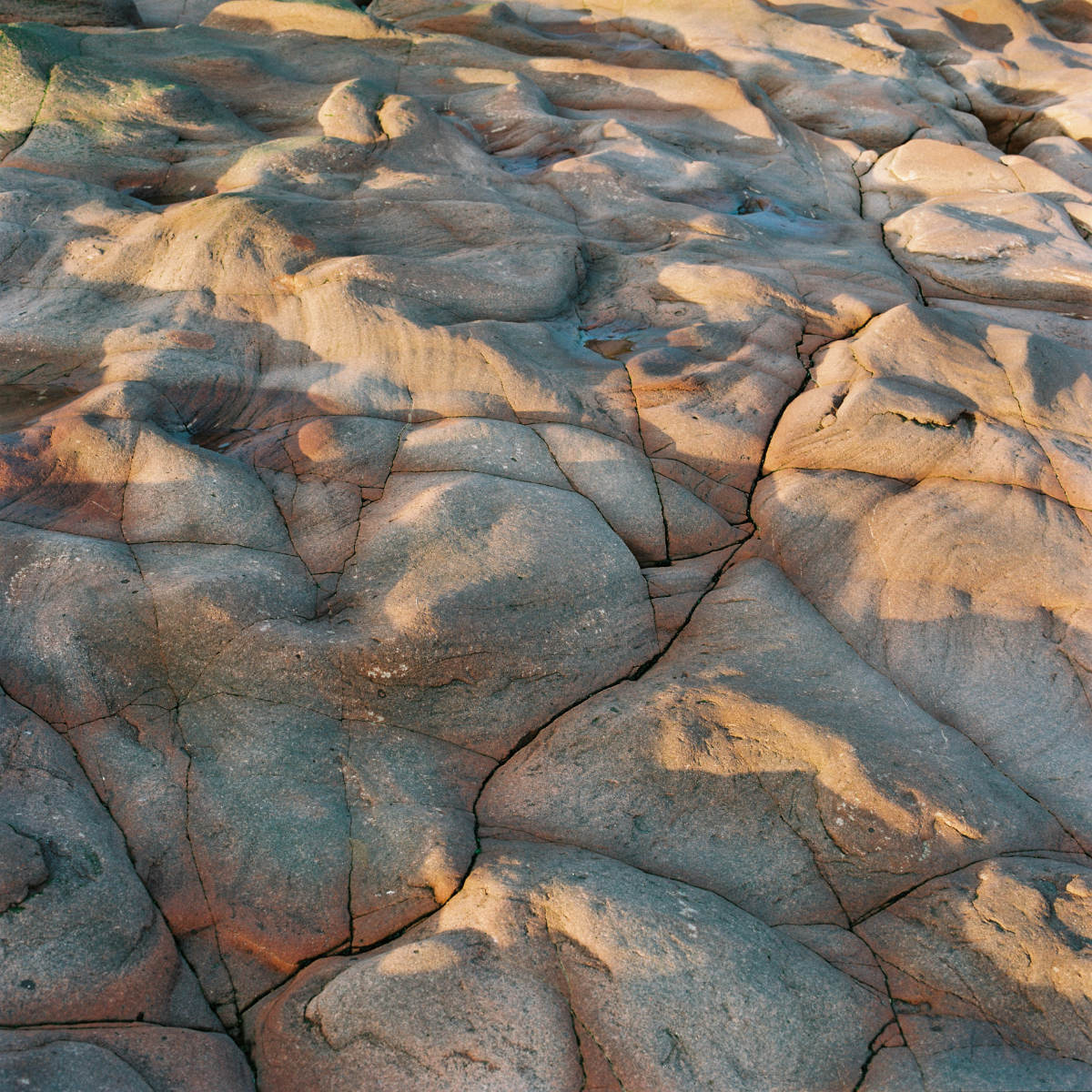 Film photograph of eroded rocks at former Michael Colliery site 