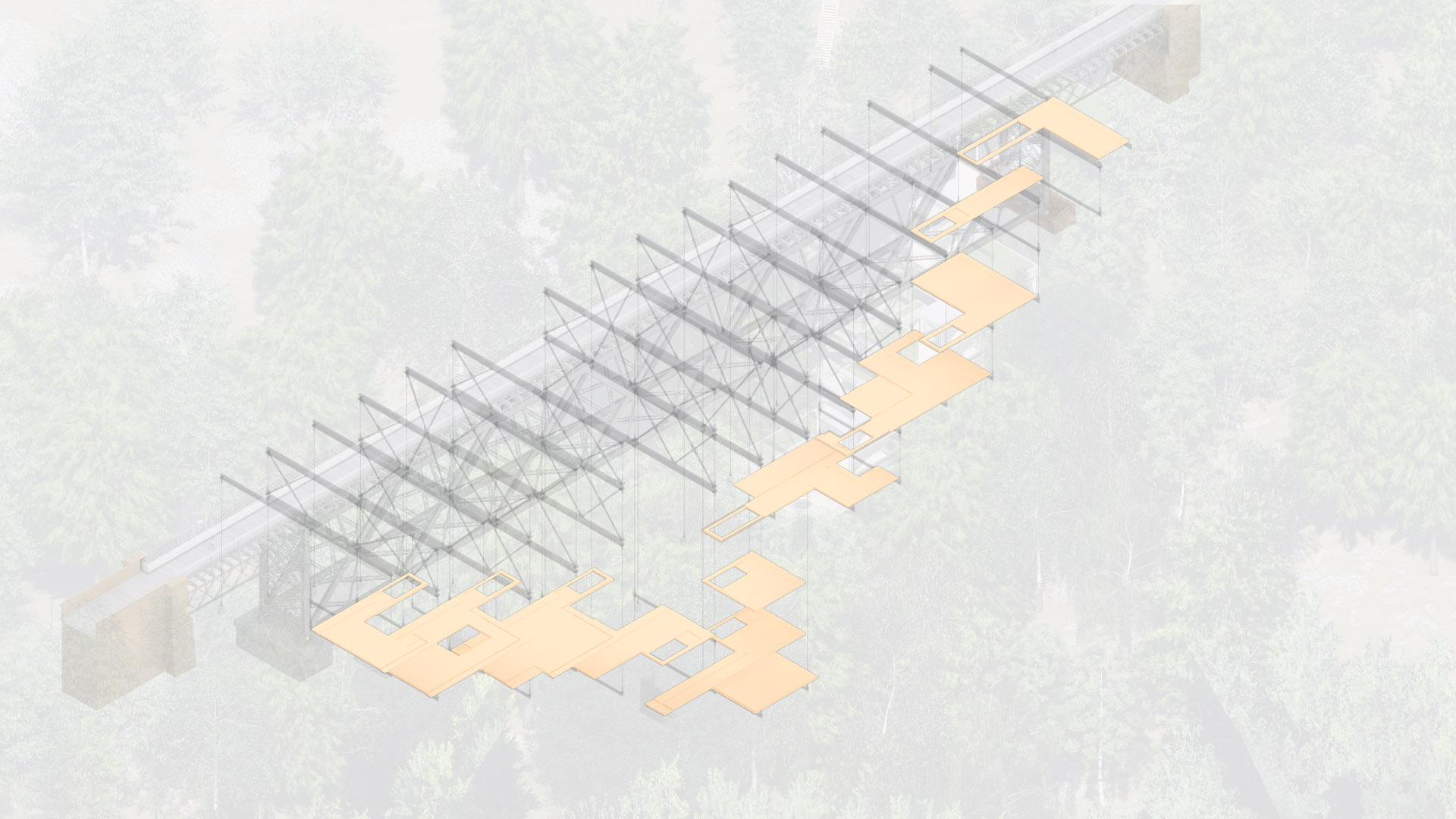 Diagram showing the Structural Build Up 7 - highlighting the CLT Floor Panels