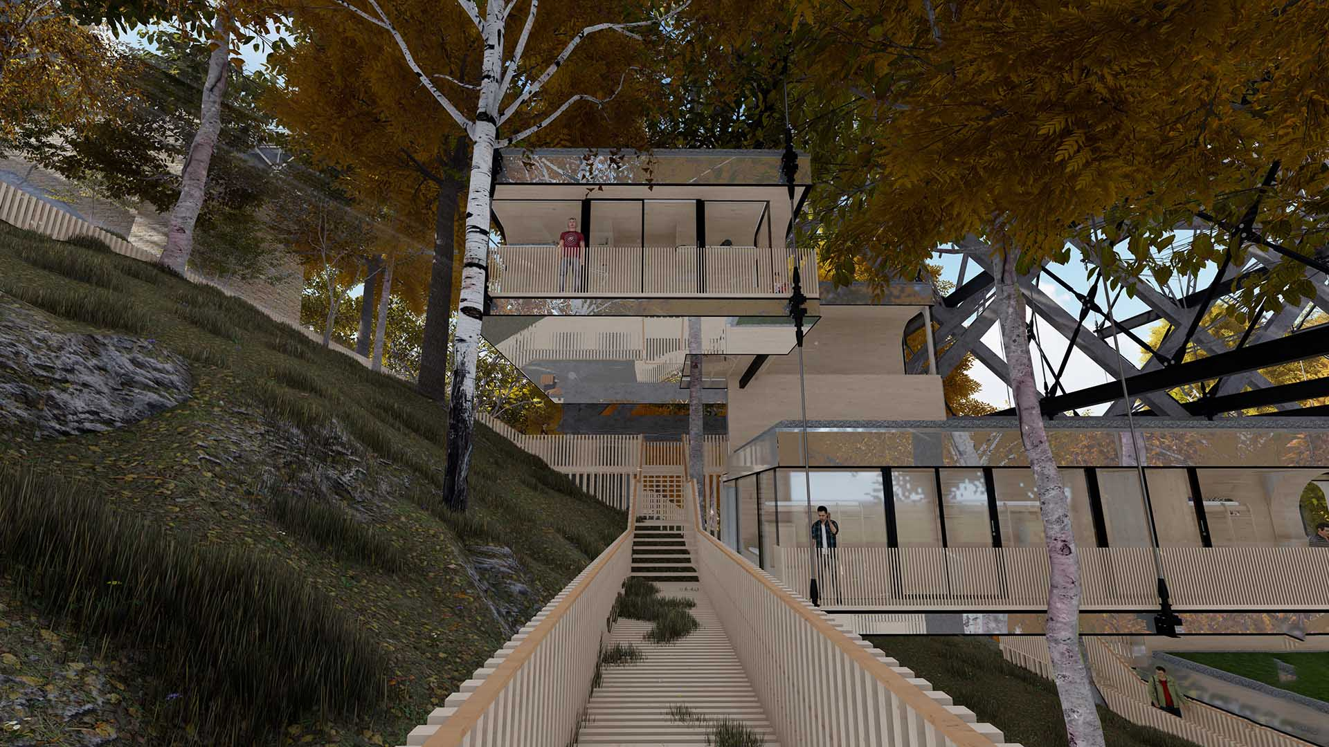 Exterior Visualisation of the Bield - Bothy 1